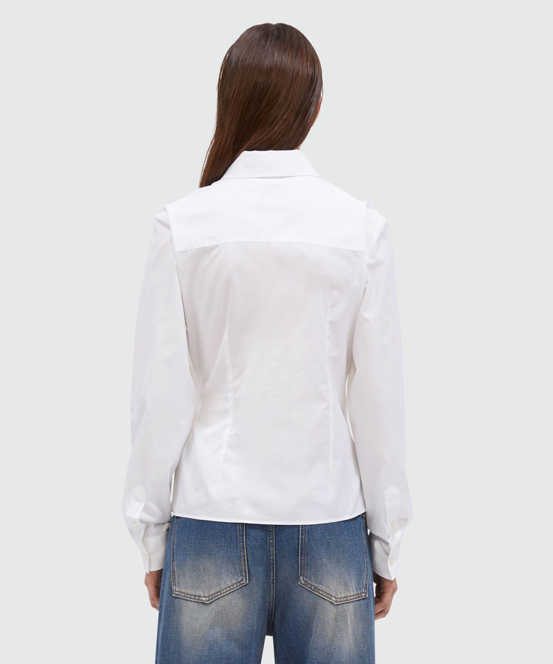 White poplin shirt with Mwave detail 3