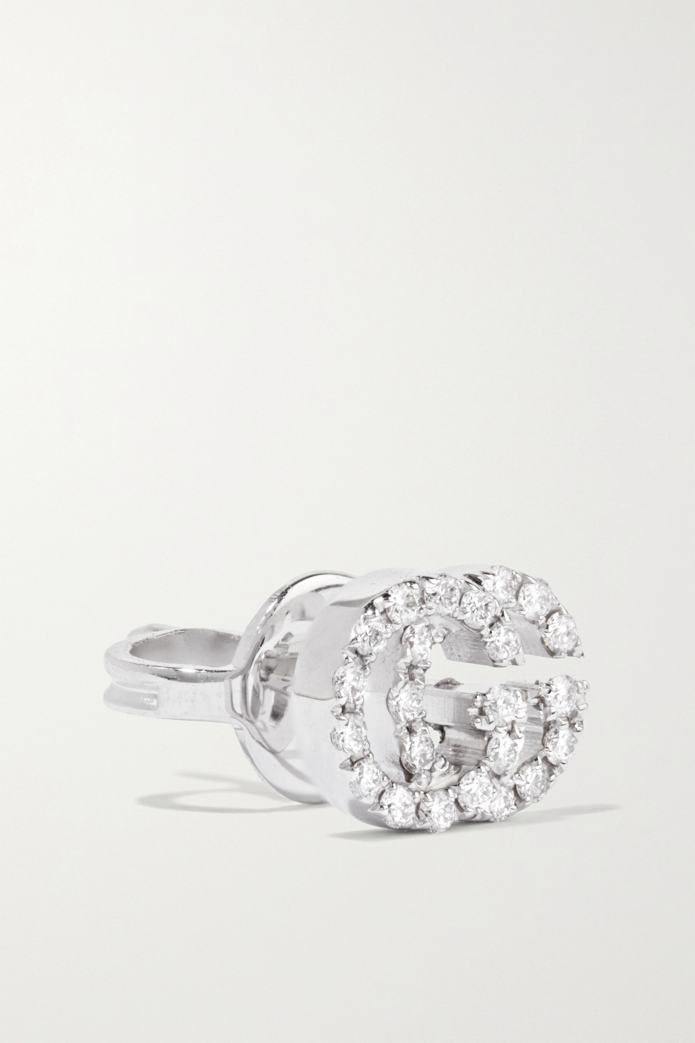 18-karat white gold diamond earrings - 3