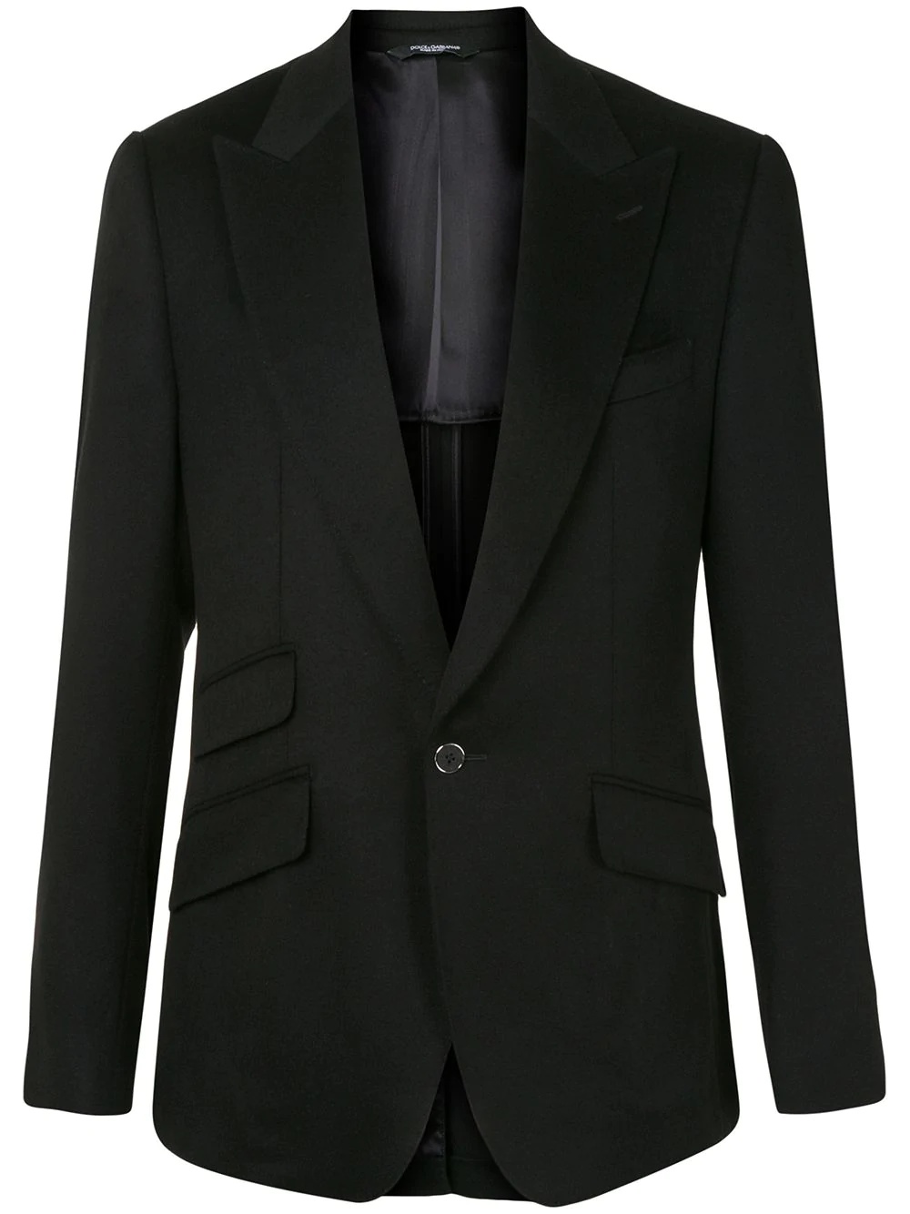 single button cashmere blazer - 1