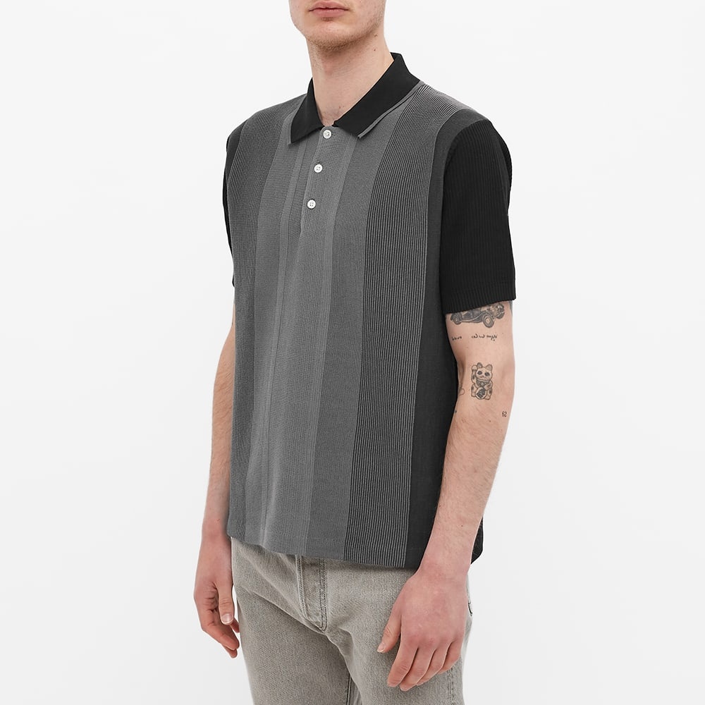 Beams Plus Stripe Knit Polo - 2