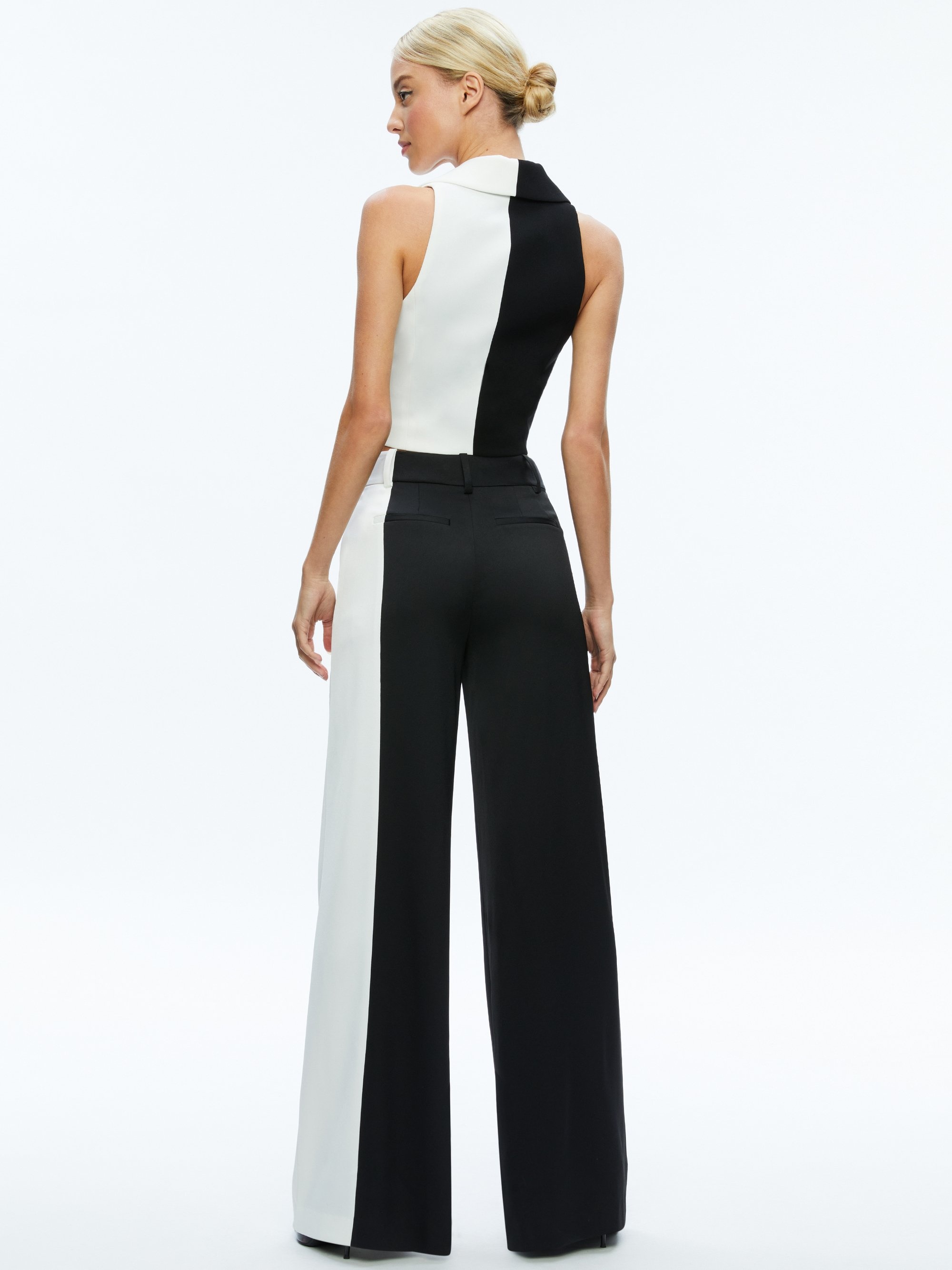 MERI COLOR BLOCK BLAZER TOP - 3