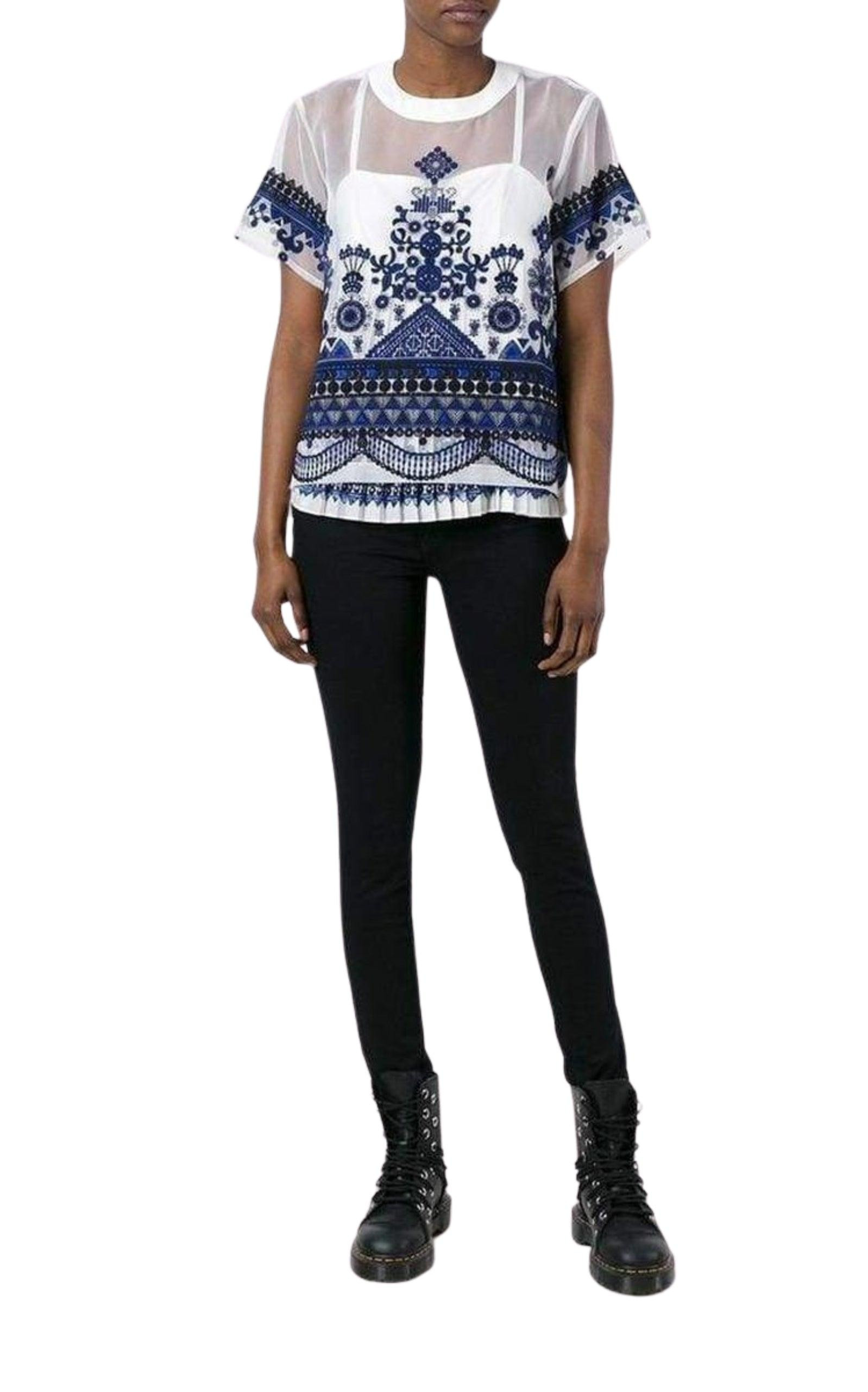 Tribal Lace Organza Top - 2