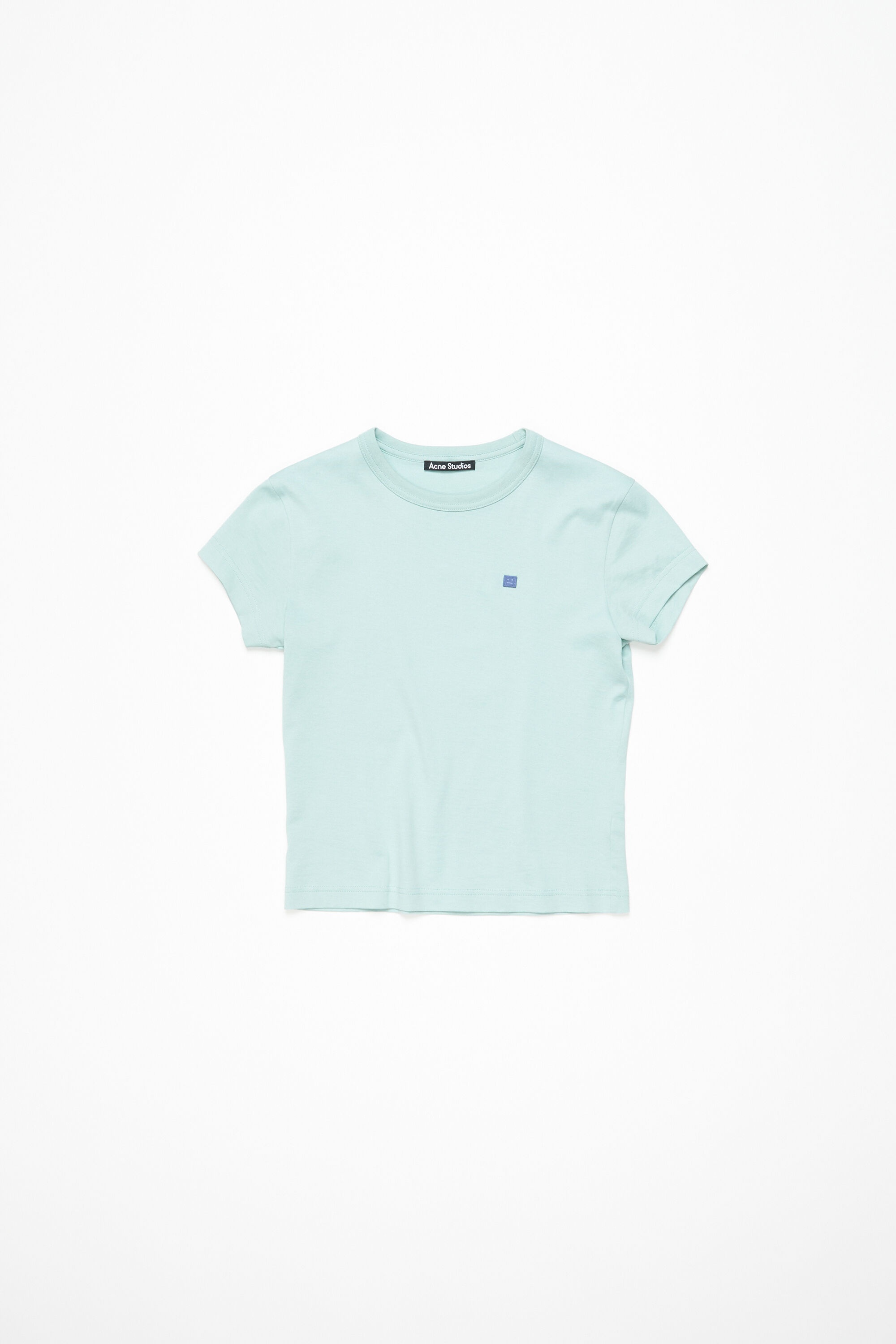 Crew neck t-shirt - Fitted fit - Dusty blue - 1
