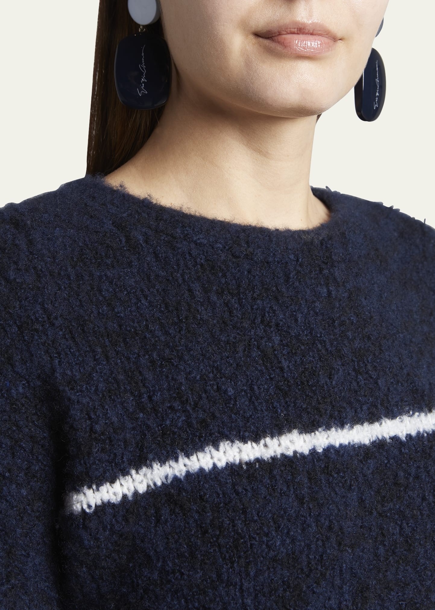 Striped Cashmere Pullover - 5