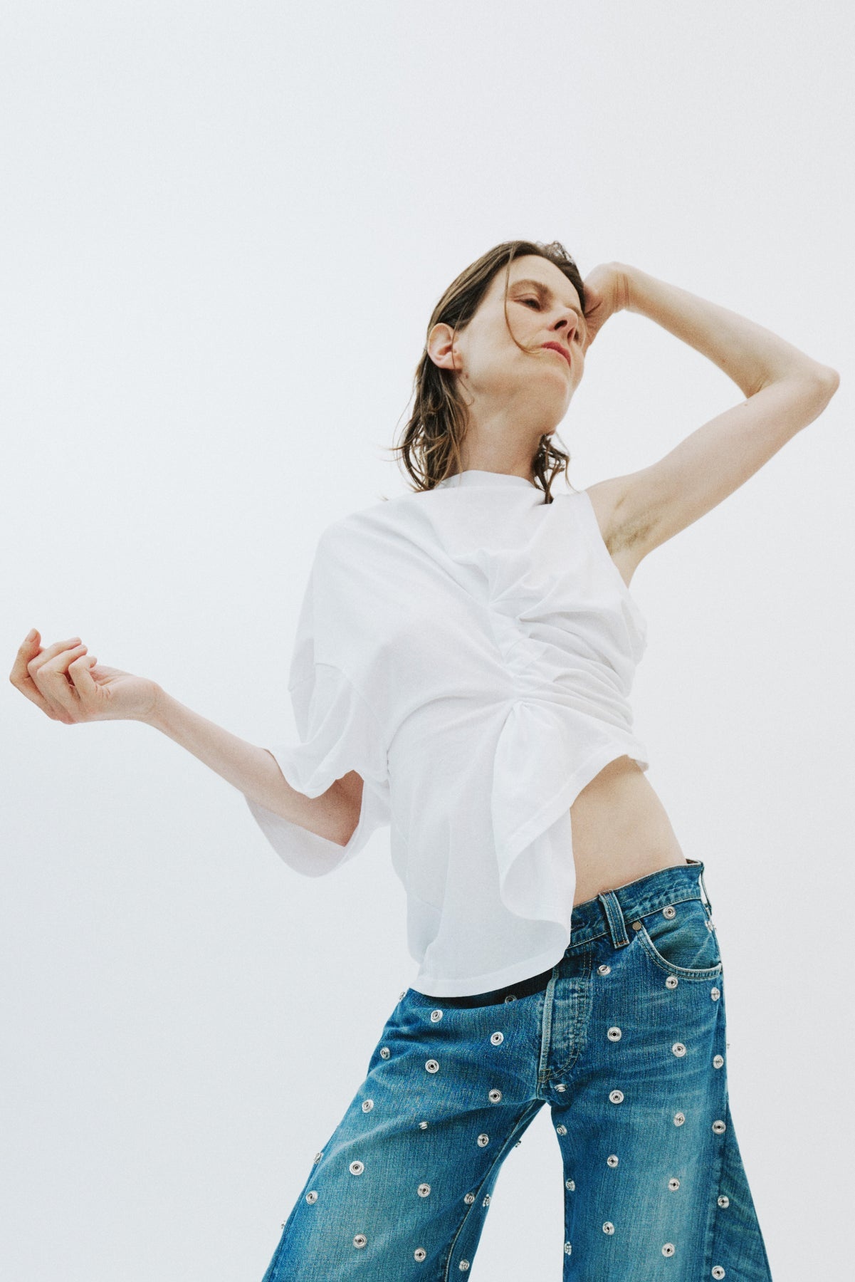 KNOTTED JERSEY TOP WHITE - 7