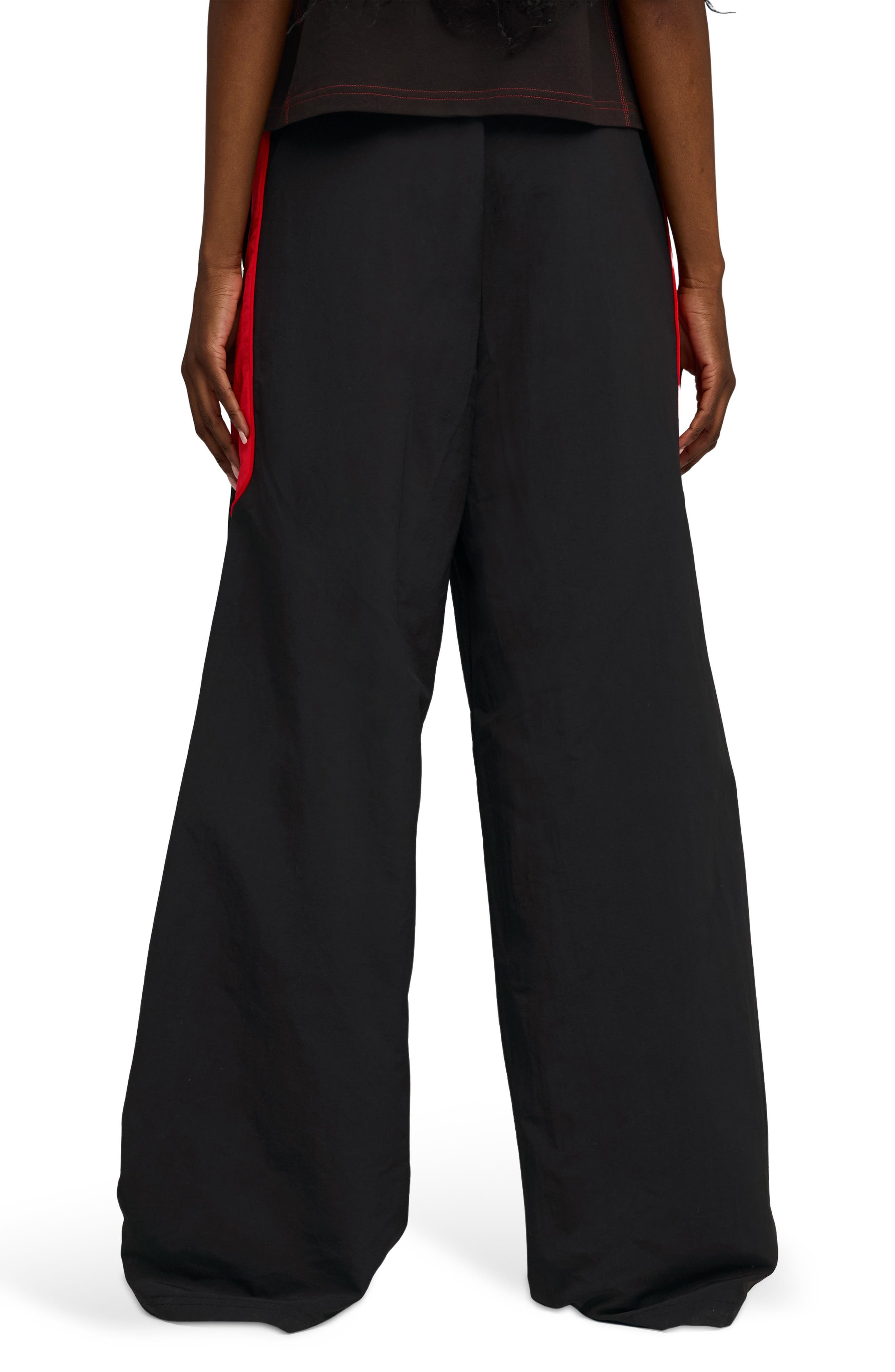 PUMA Formula 1® Woven Nylon Wide Leg Pants in Puma Black at Nordstrom - 2