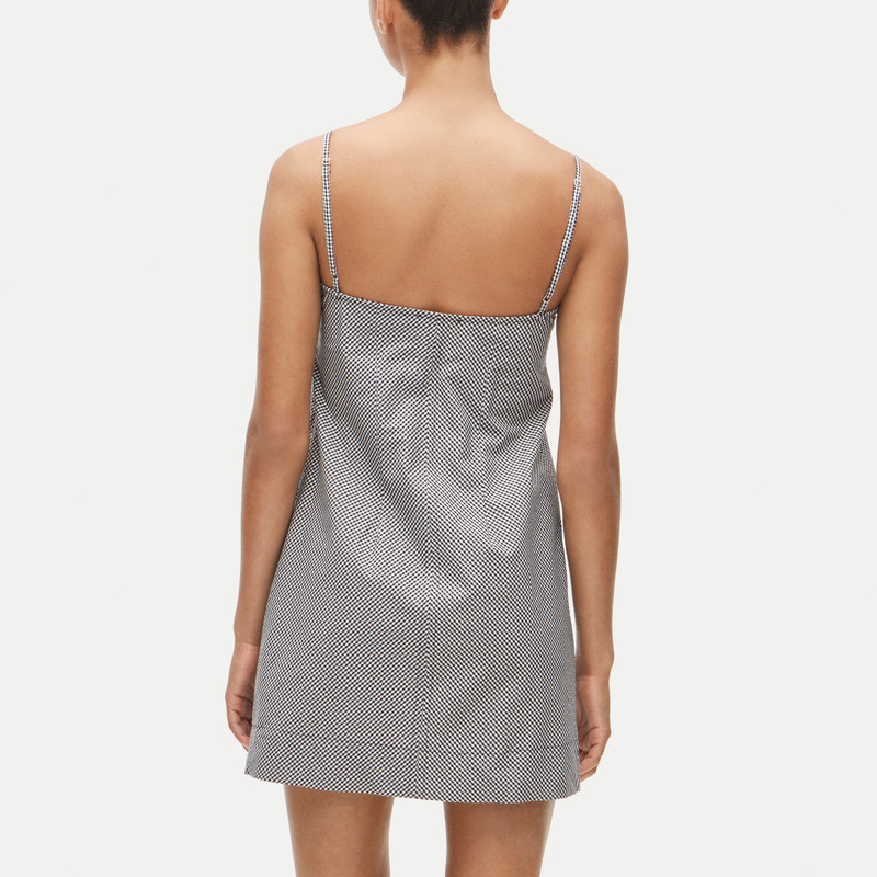 Embroidered mini dress in gingham 4
