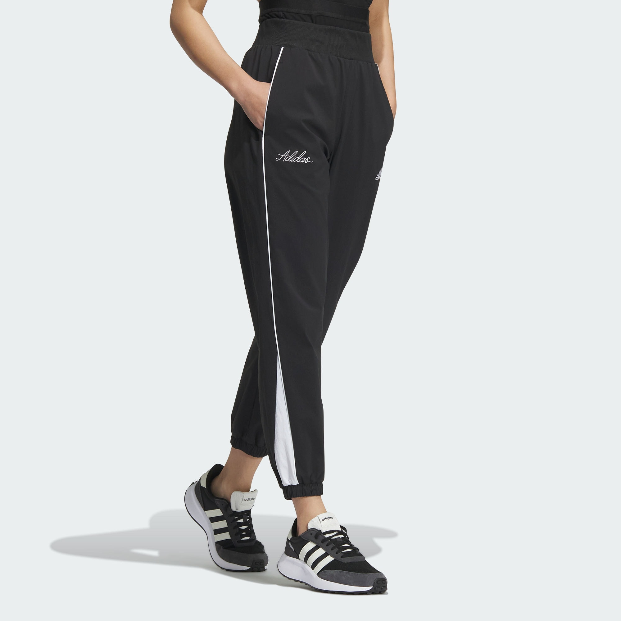 (WMNS) adidas RCO Woven Pants 'Black' IP0749 - 4