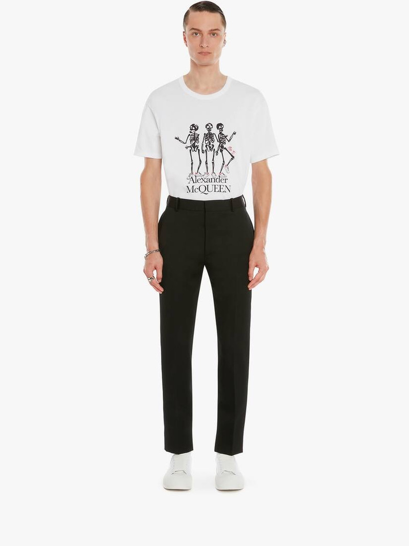 Alexander McQueen Sneaker Skeleton T-shirt in White/multicolour outlook