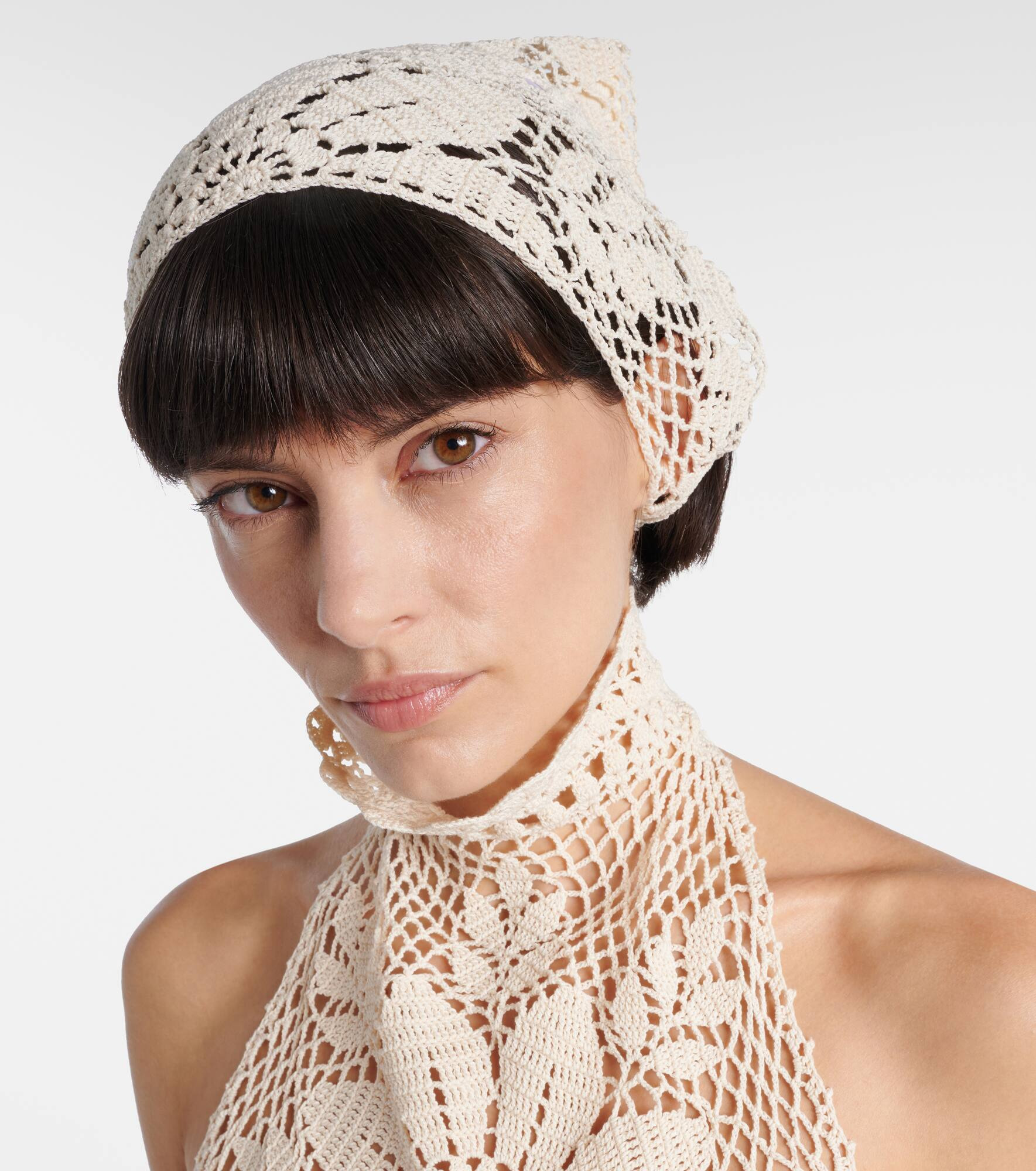 Crochet cotton scarf - 2