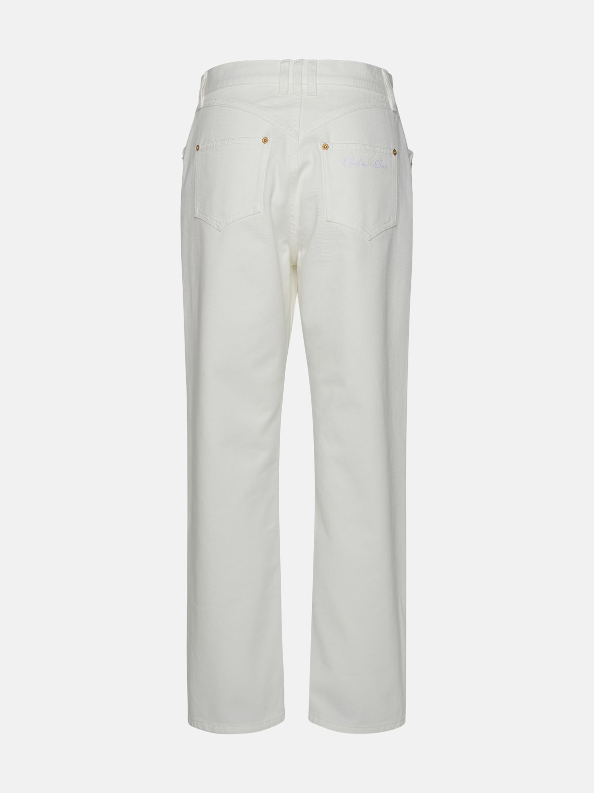 WHITE COTTON JEANS - 3