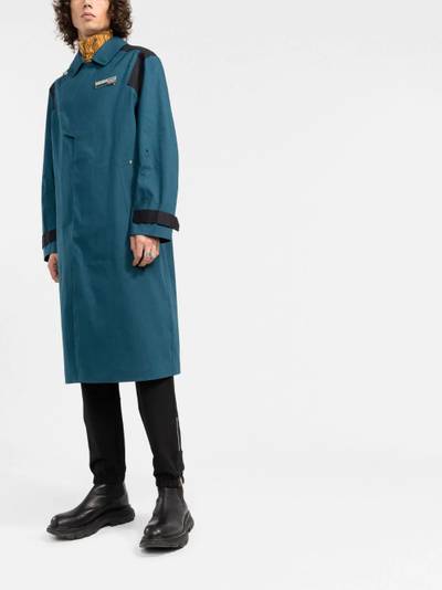A-COLD-WALL* logo-badge longline trench coat outlook