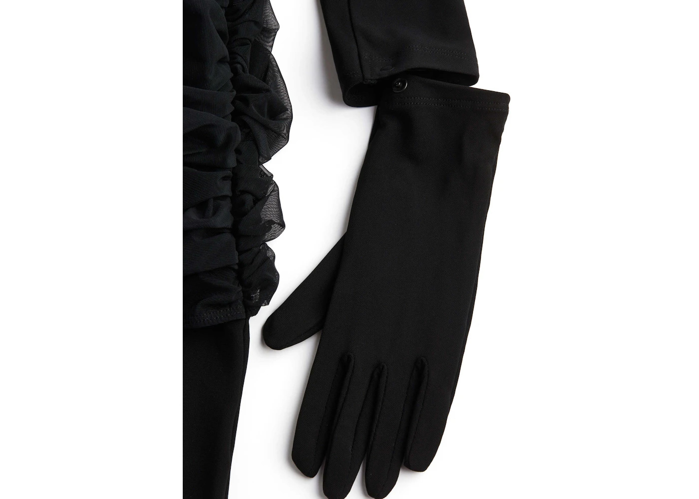 Mugler H&M Knot-Detail One-Shoulder Dress Black - 2