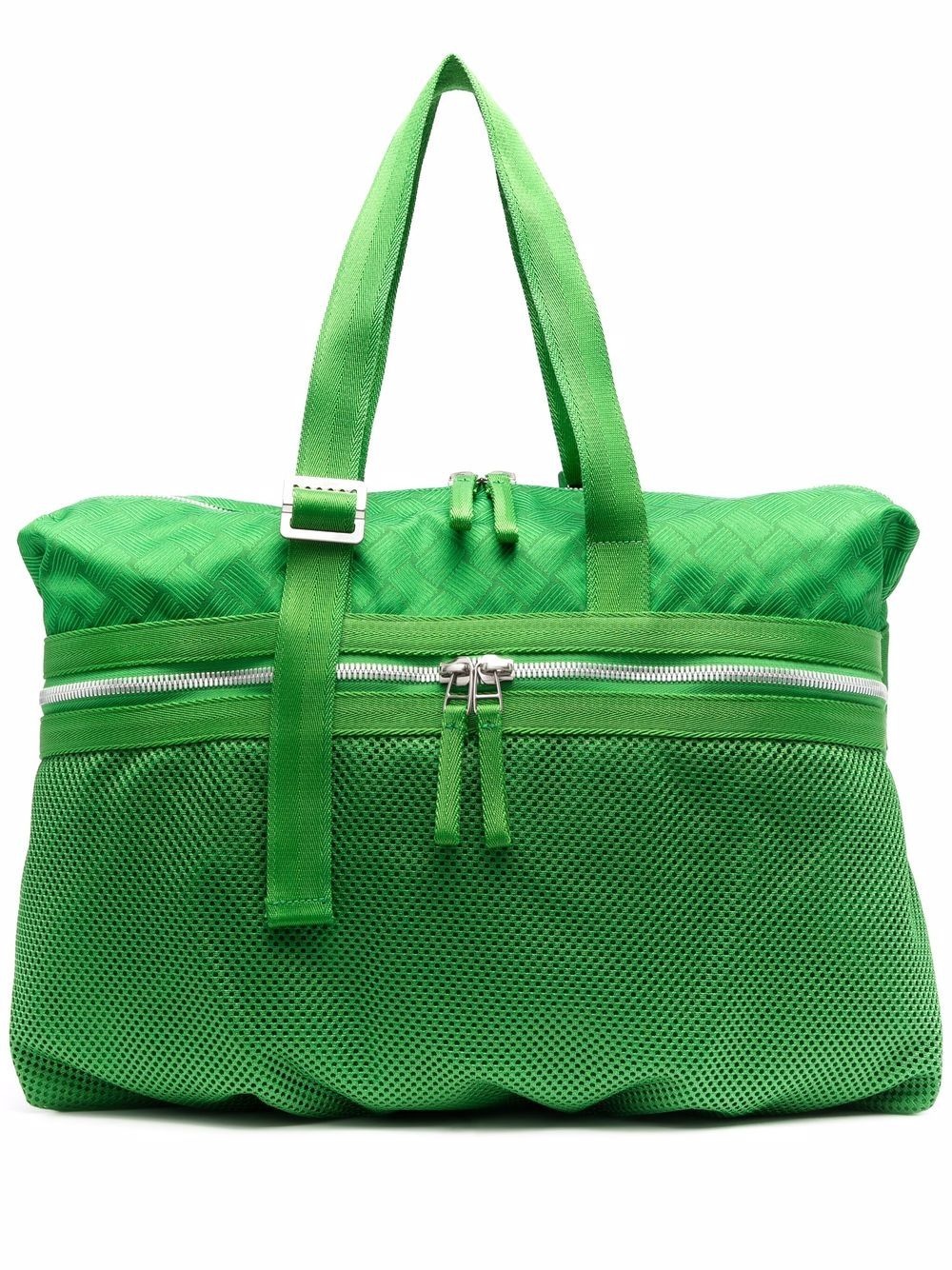 jacquard mesh-panelled holdall - 1