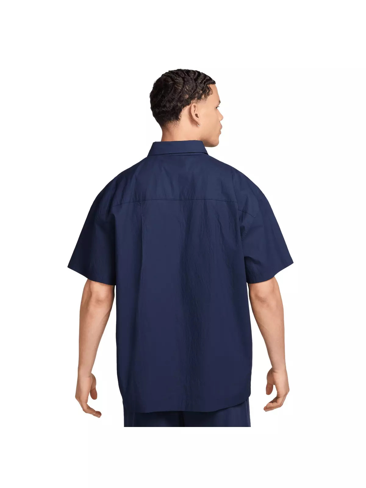 Men's Club Short-Sleeve Button-Down Shirt -Blue - 2