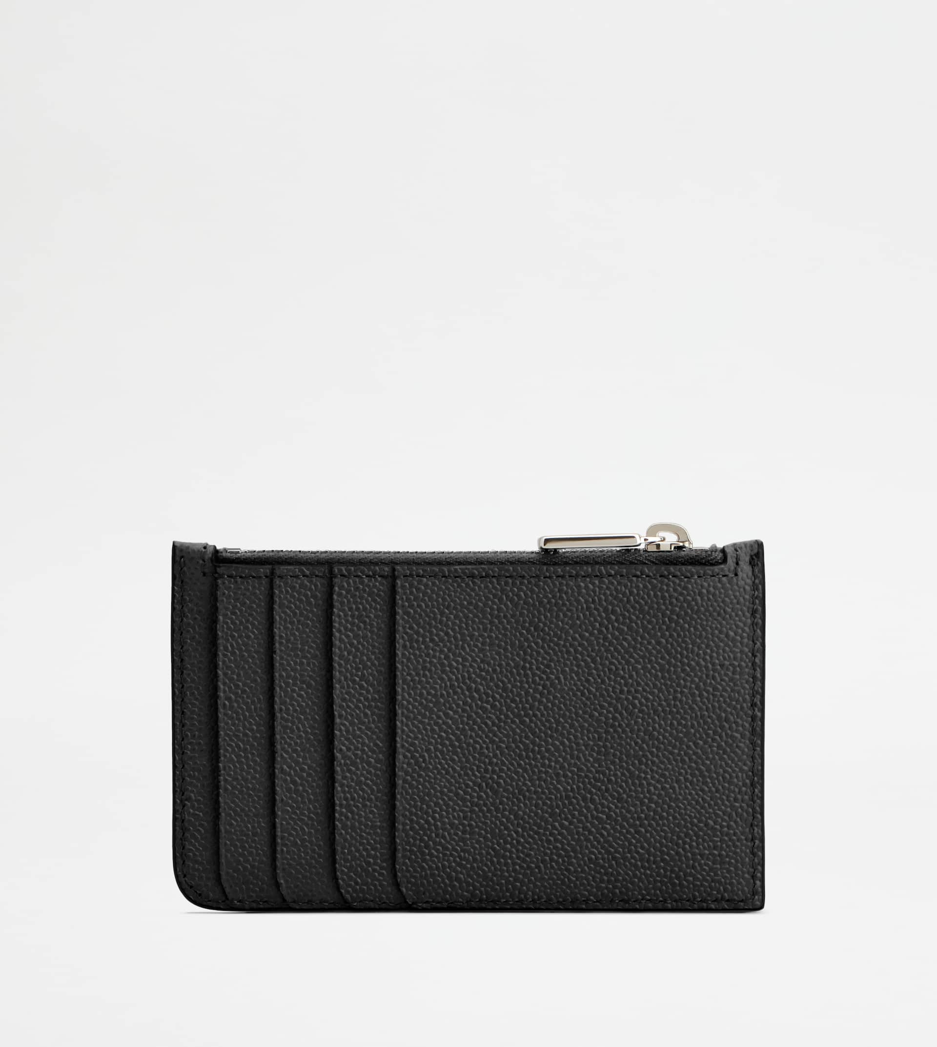 CREDIT CARD HOLDER IN LEATHER - BLACK - 2