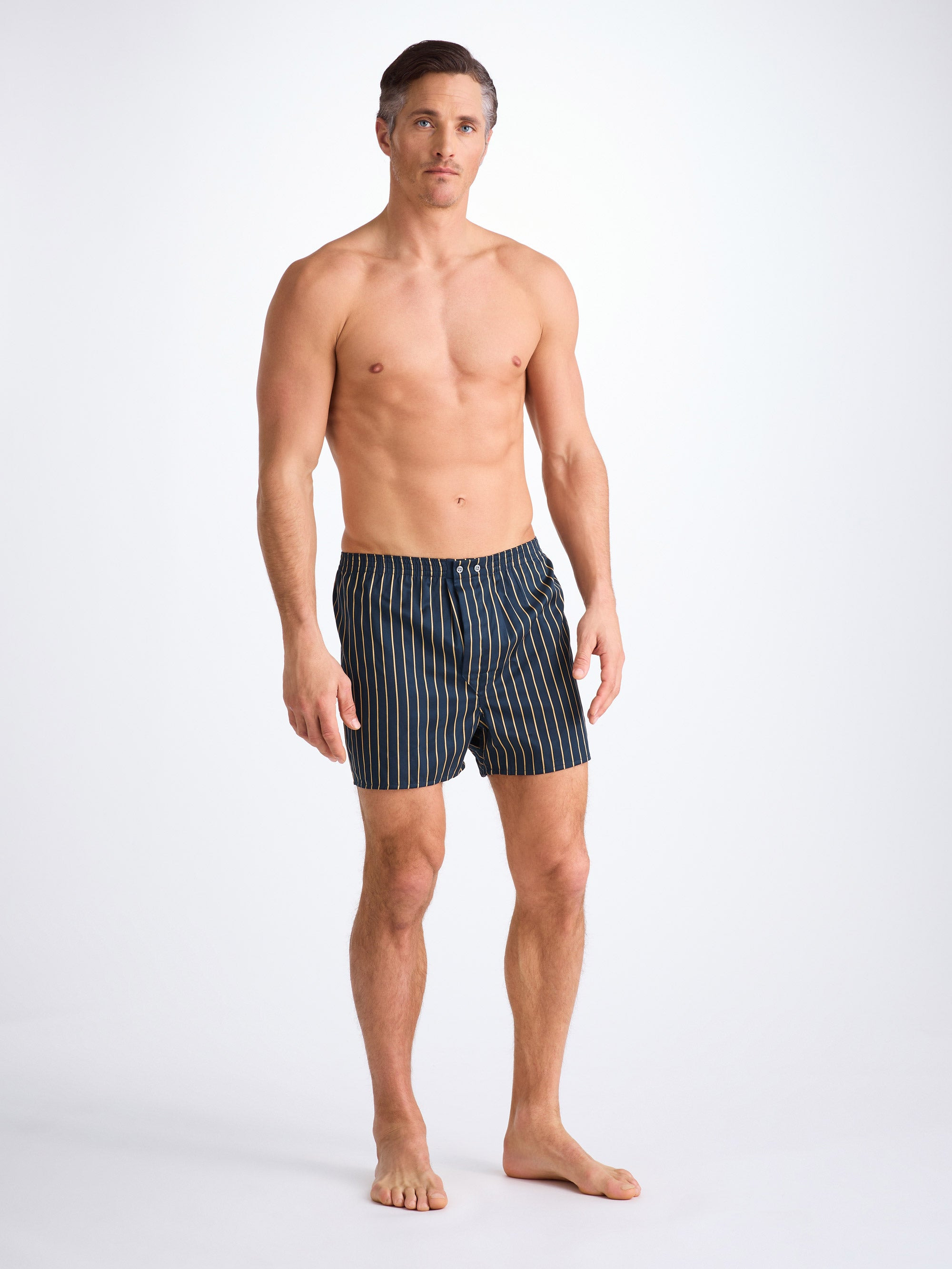 Men's Classic Fit Boxers Royal 224 Cotton Navy - 4