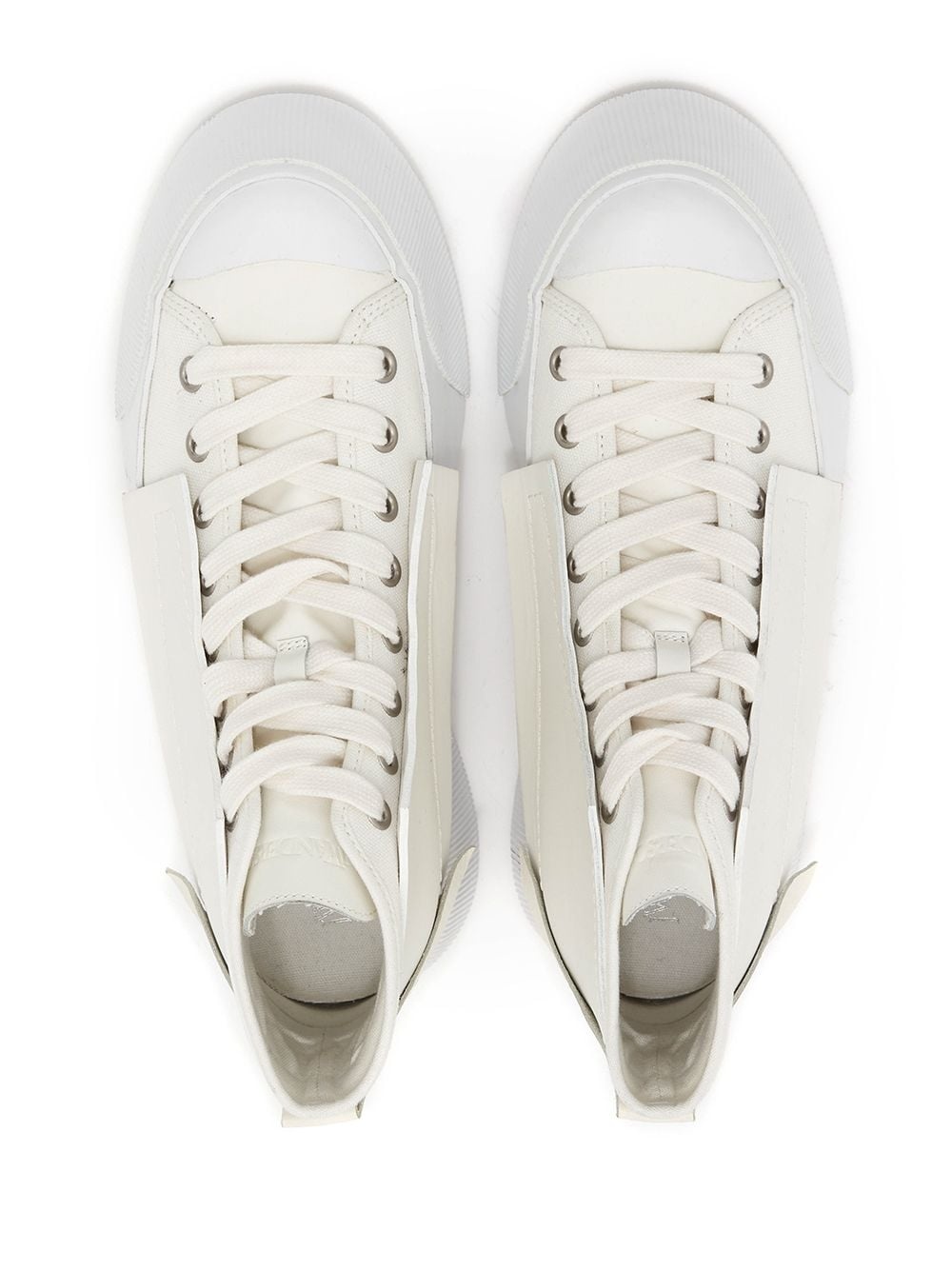 panelled high-top sneakers - 3