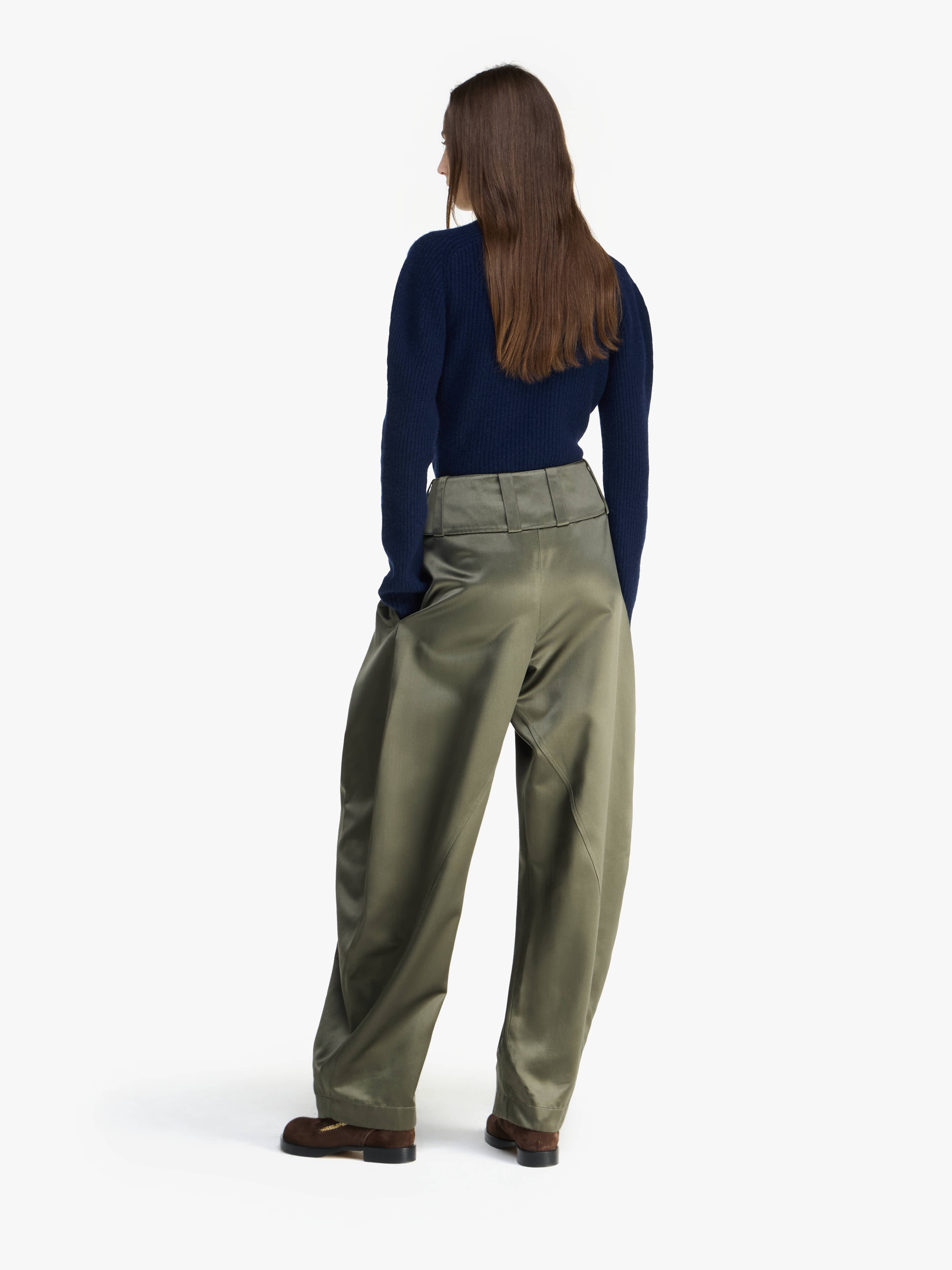 PLEATED D-RING TROUSERS - 3
