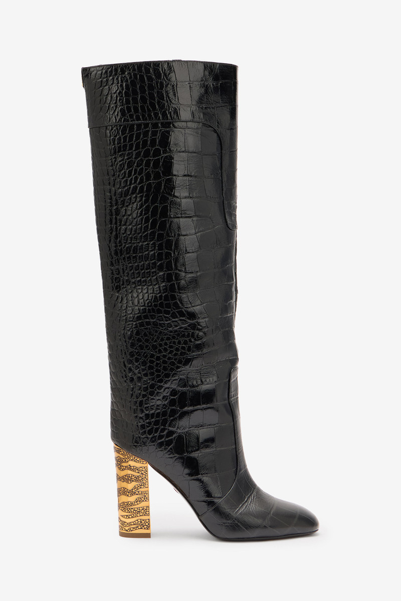 Boots With Crocodile Embossing 1