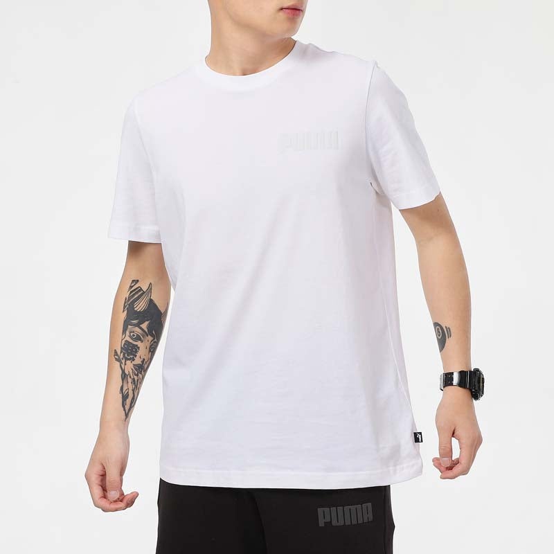 PUMA Printed Round Neck T-Shirt 'White' 845577-52 - 5