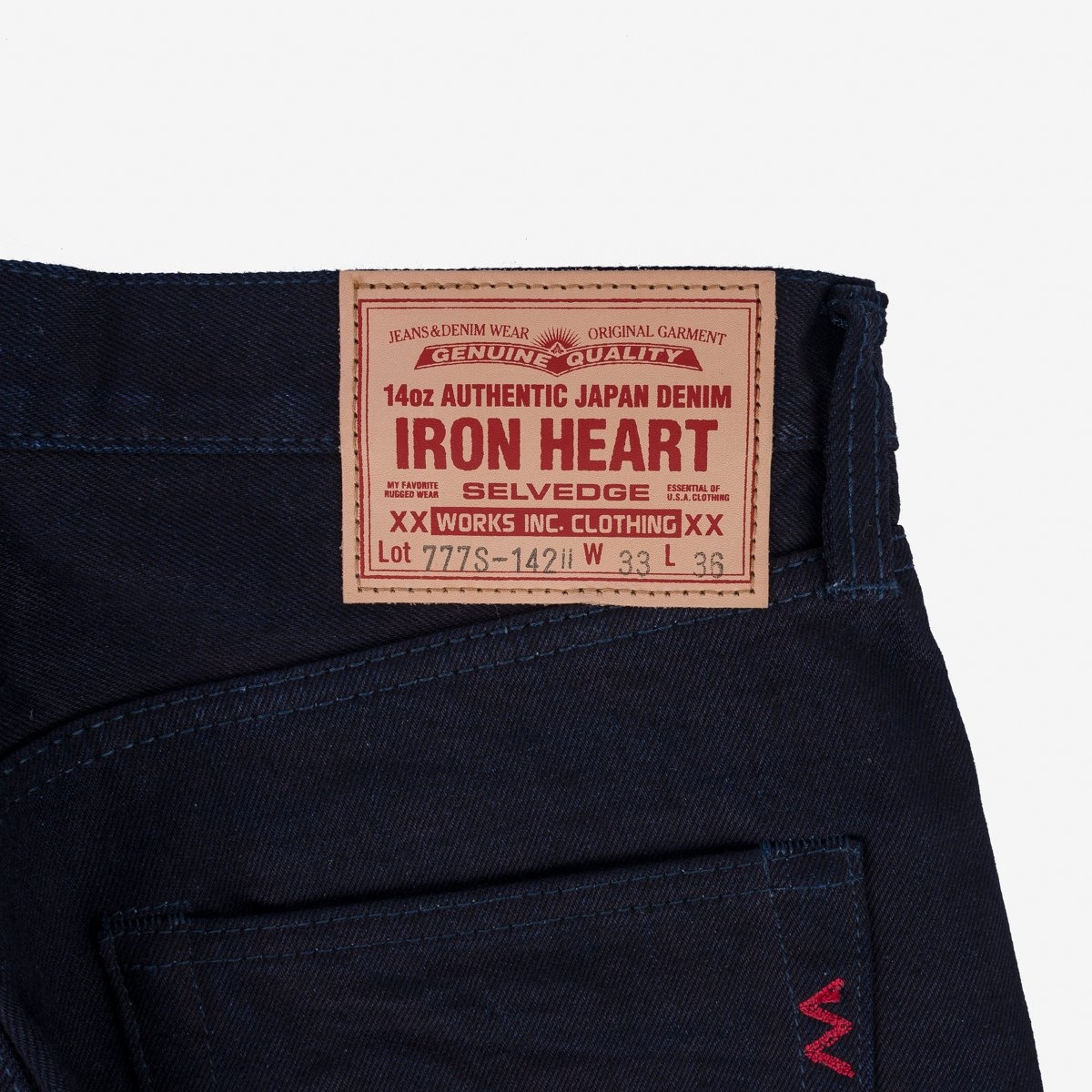 IH-777S-14ii 14oz Selvedge Denim Slim Tapered Cut Jeans - Indigo/Indigo - 6