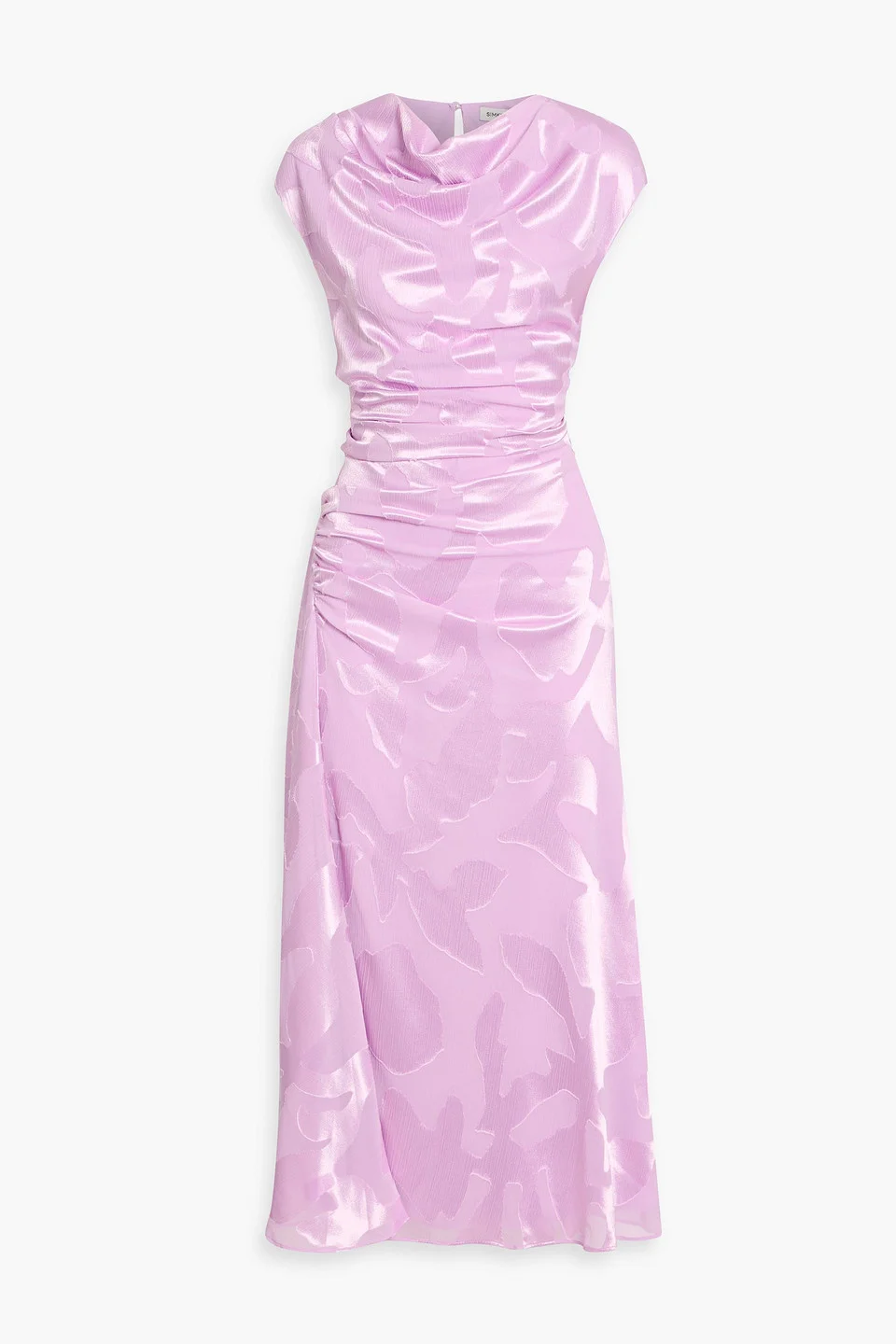 Burke draped fil coupé midi dress - 1