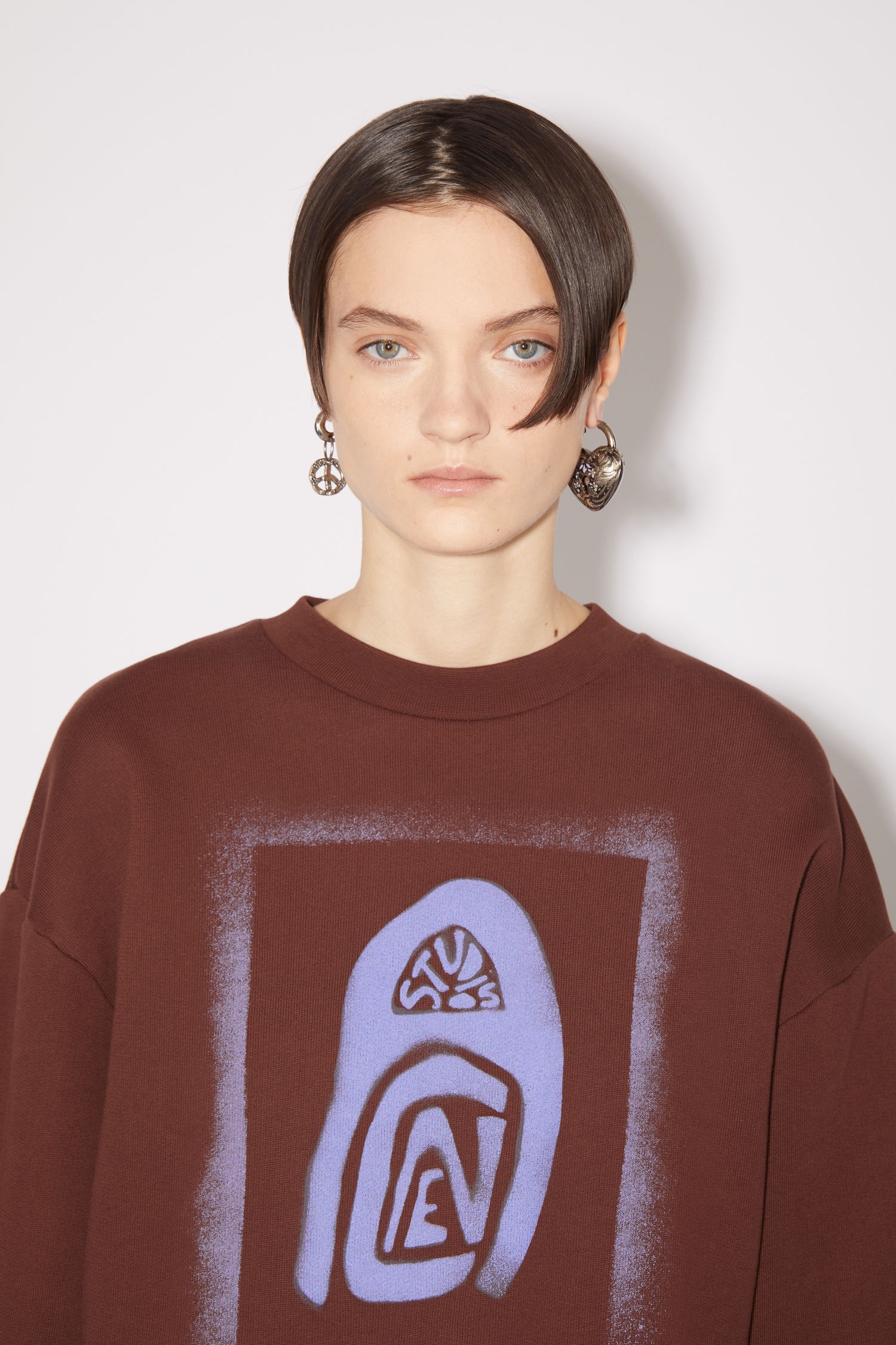 Crew neck sweatshirt - Chocolate brown - 5