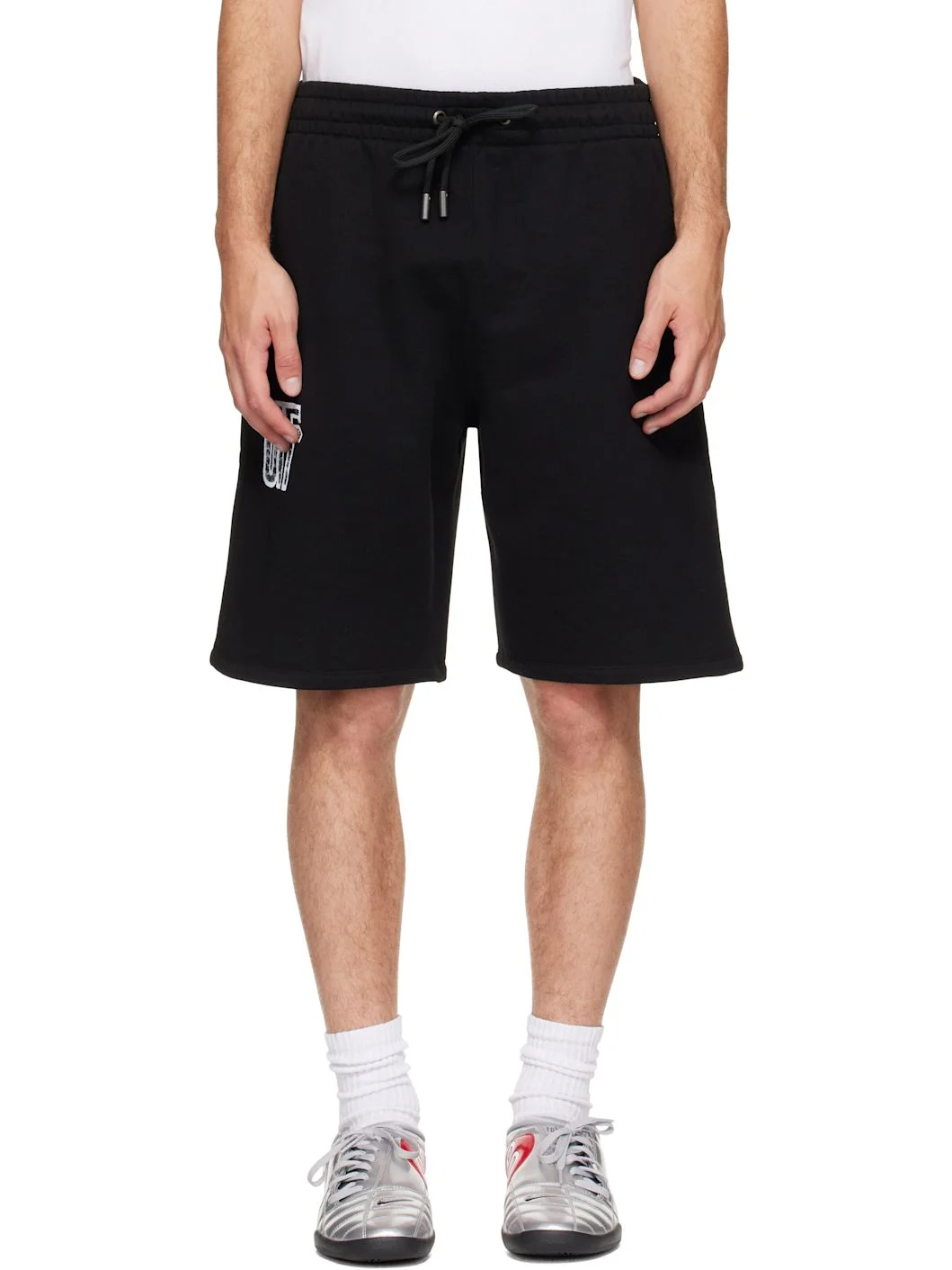 Black Motion Arrow Skate Sweat Shorts - 1