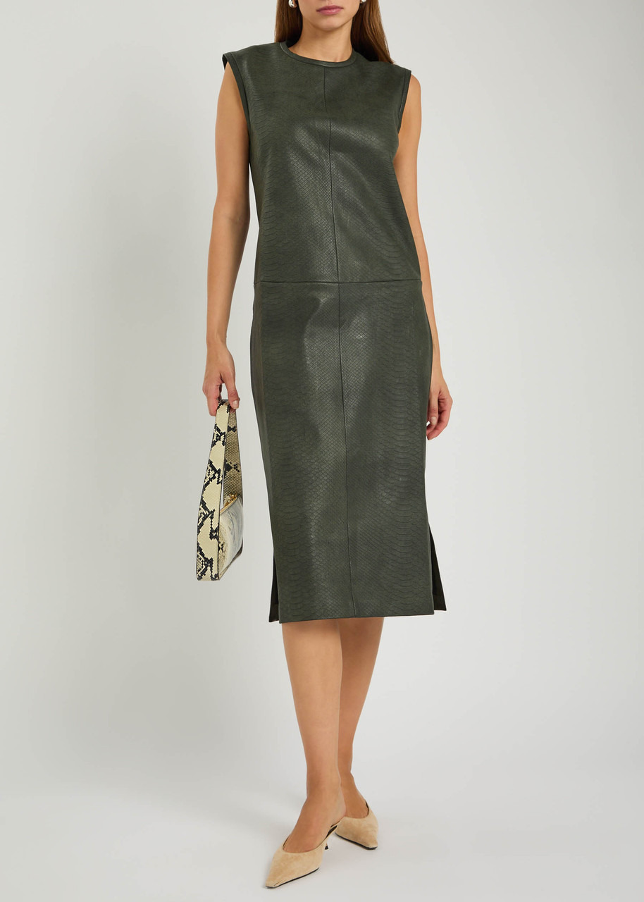 Stouls Caro Python-effect Stretch-leather Midi Dress - 4