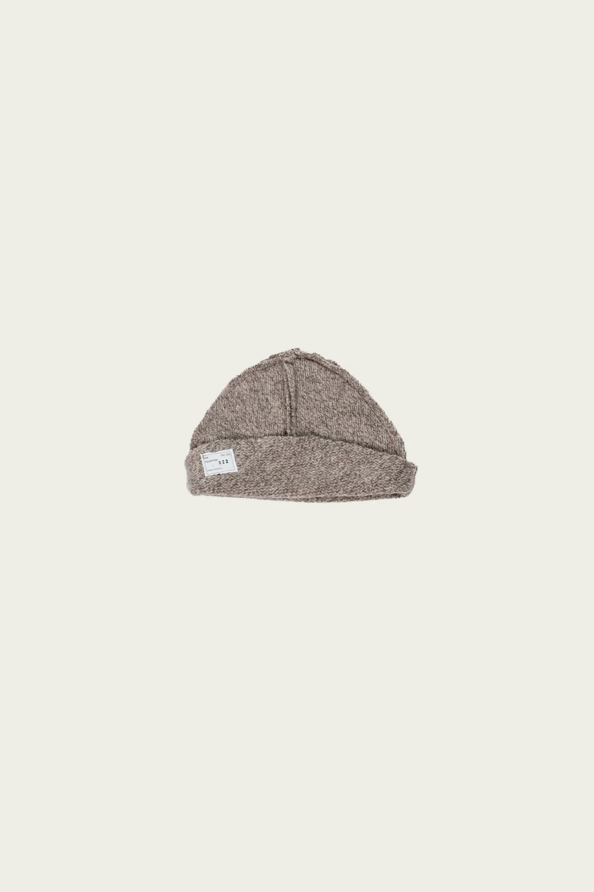 Heavy Knit Beanie - Melange Brown - 1