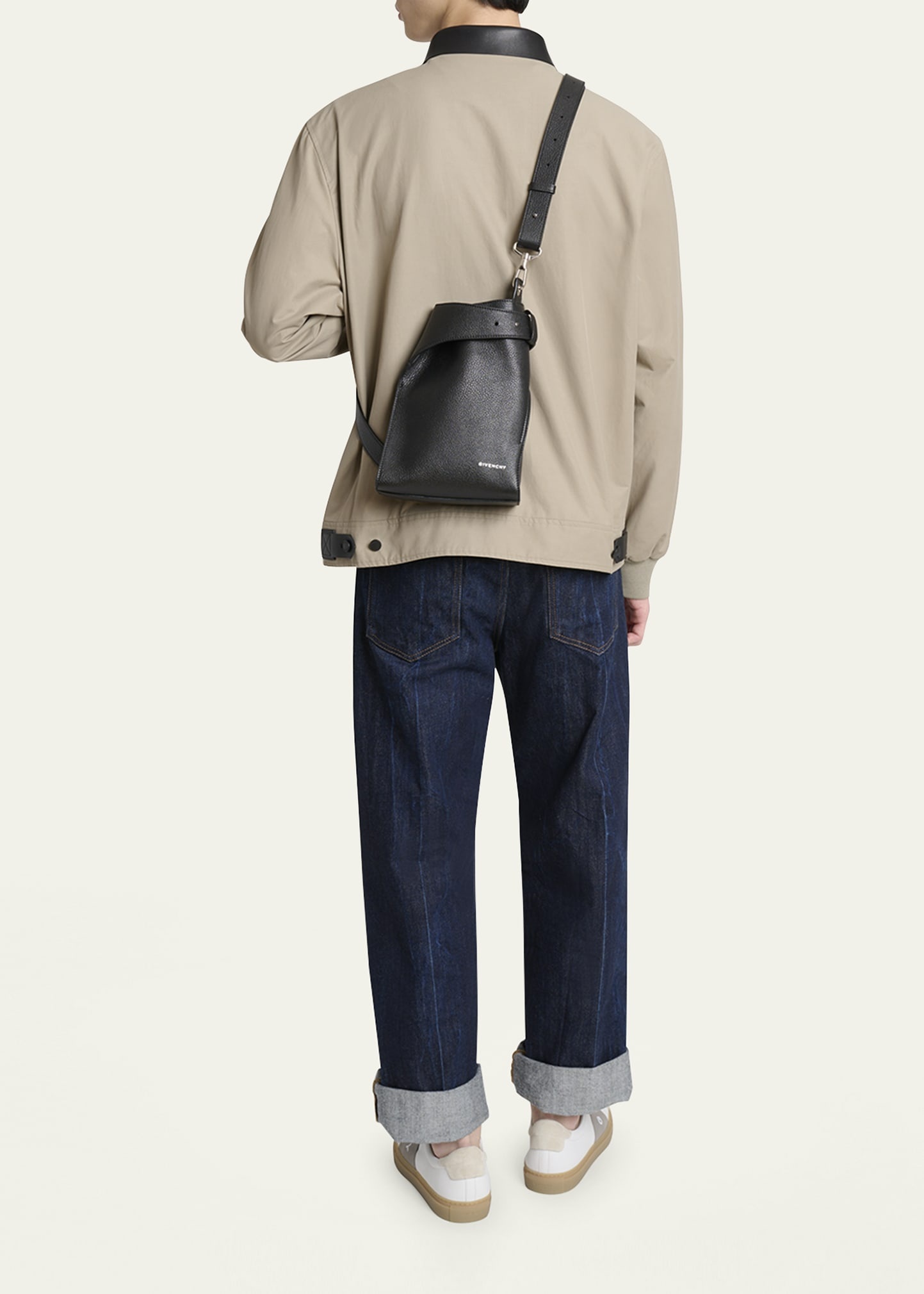 Men's Small Belted Leather Crossbody Bag - 6