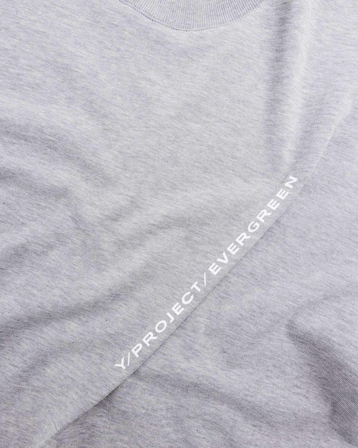 Y/Project – Evergreen Pinched Logo T-Shirt Evergreen Grey Melange - 7