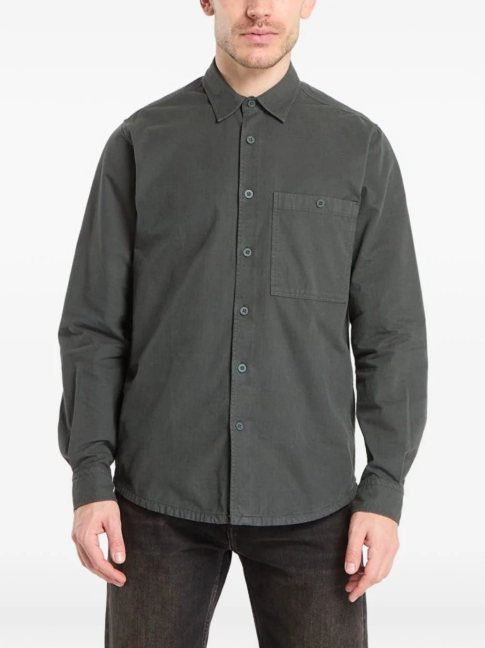 Saryan B chest-pocket buttoned shirt - 1