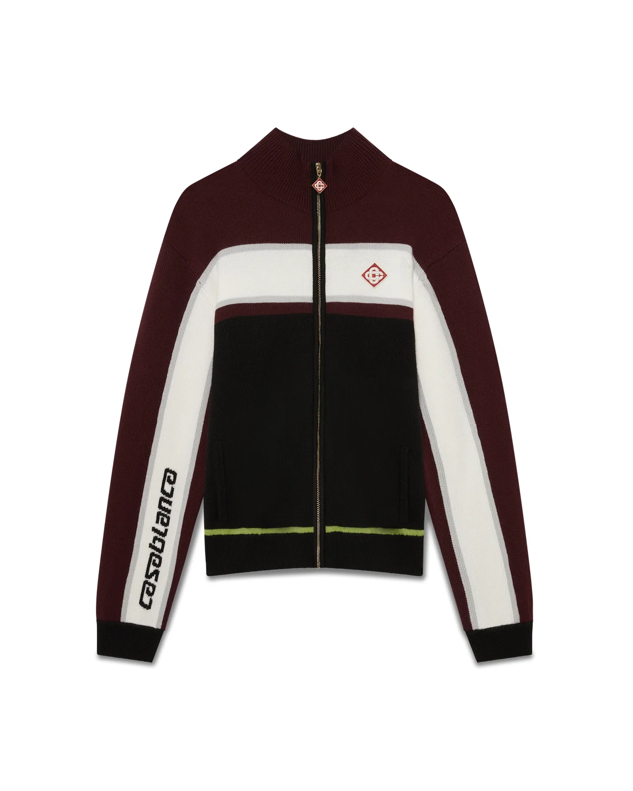 Stripe Merino Knit Track Jacket - 1