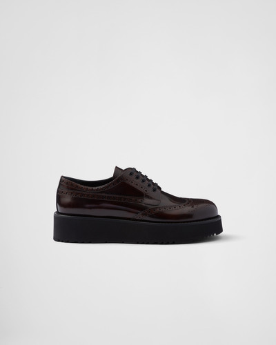 Prada Brushed leather derby shoes outlook