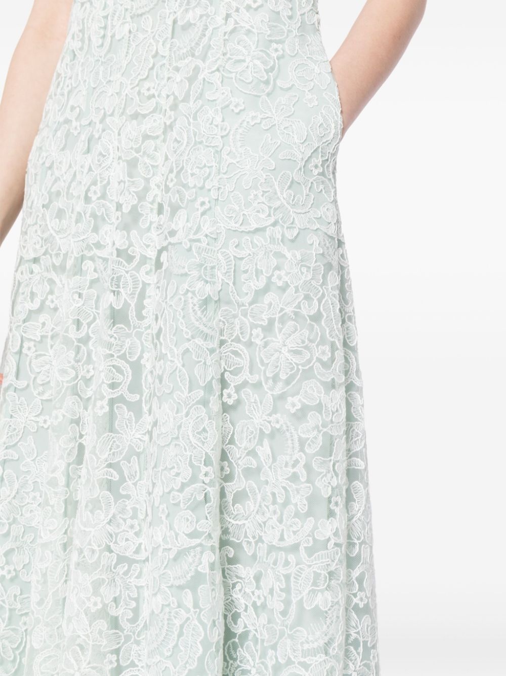 floral-lace midi dress - 5