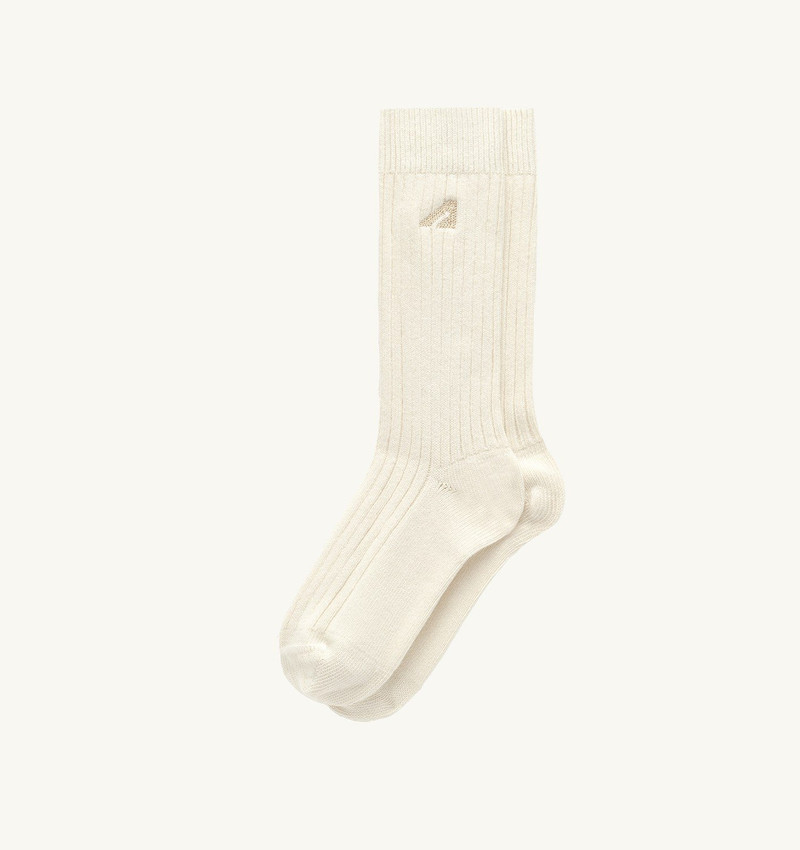 UNISEX RIBBED EMBROIDERED LOGO SOCK 1