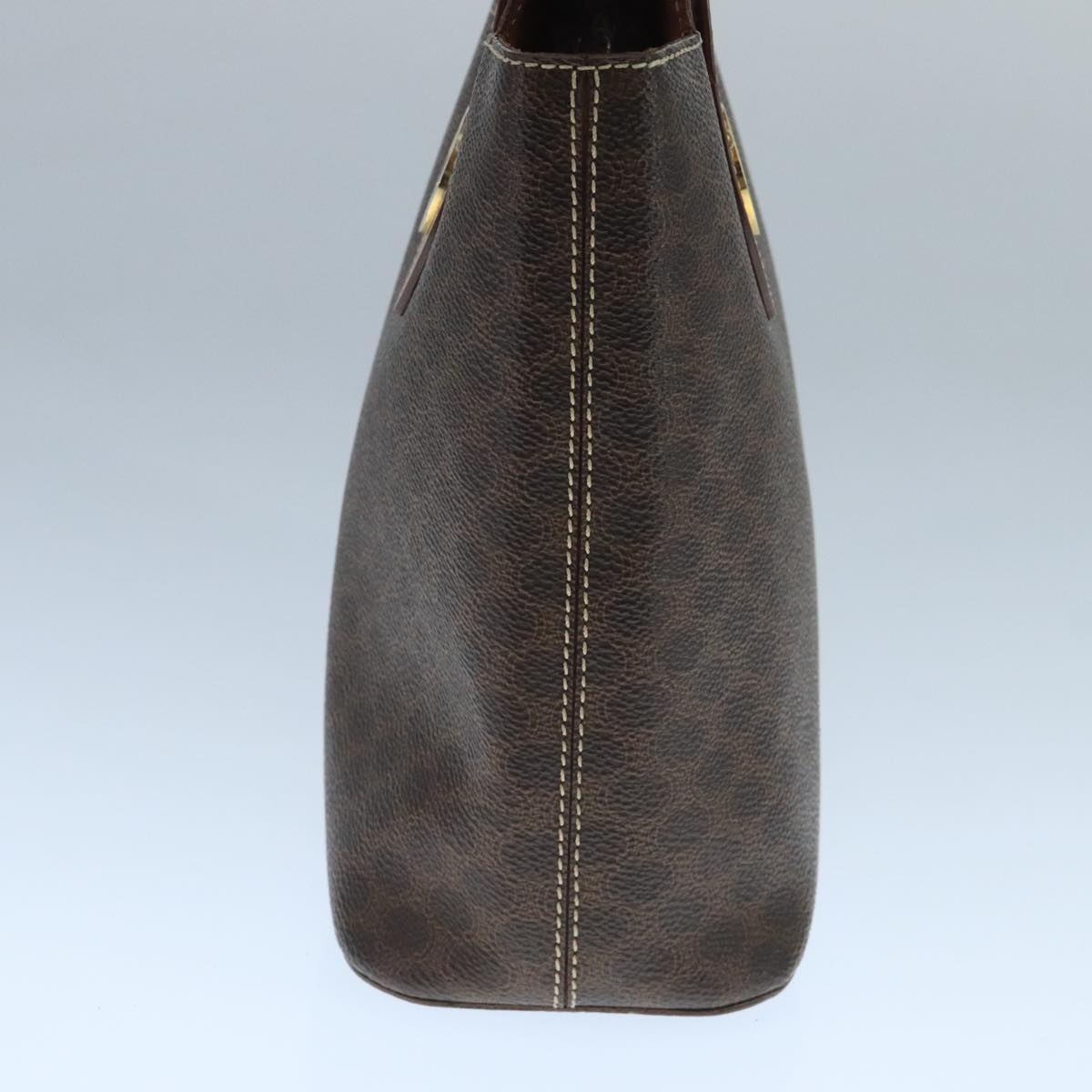 CELINE Macadam Canvas Hand Bag Pvc Leather Brown Gold - 3