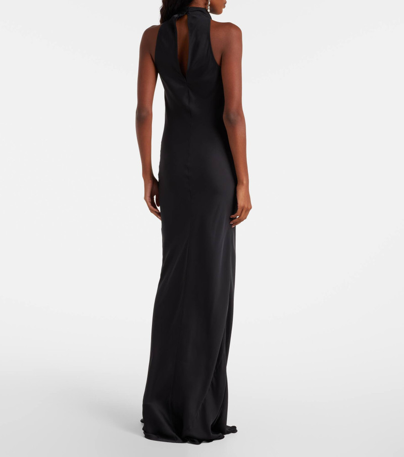 Halterneck satin maxi dress 3