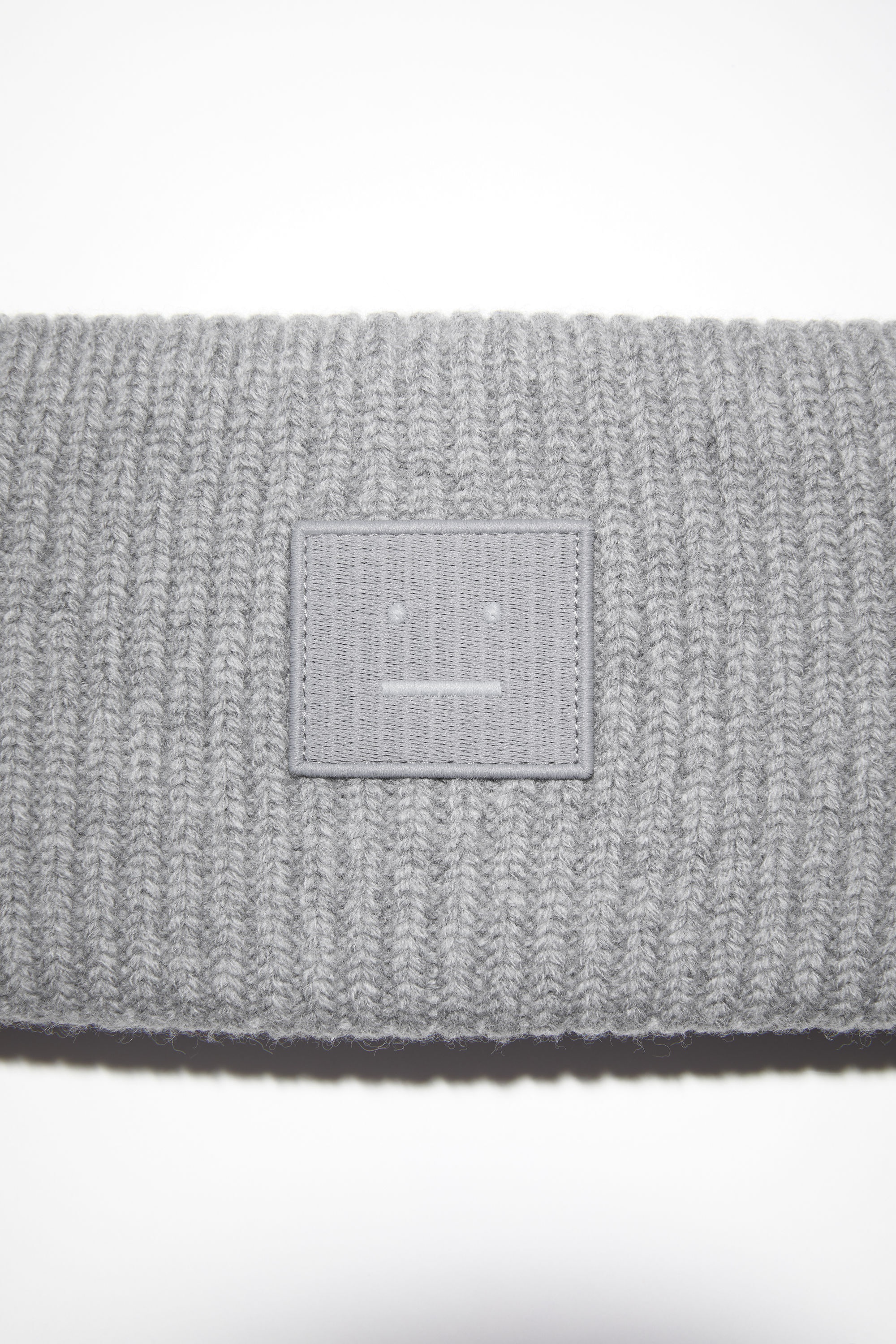 Ribbed knit headband - Grey Melange - 4
