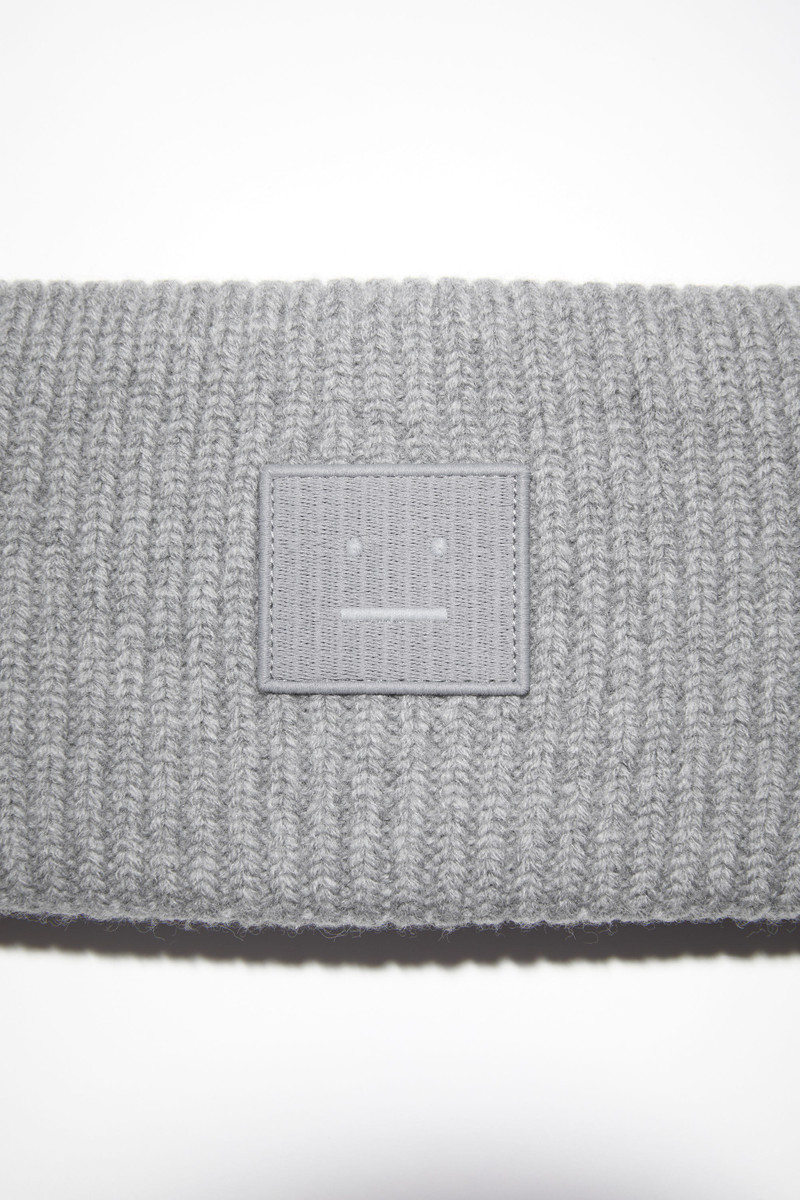 Ribbed knit headband - Grey Melange 4