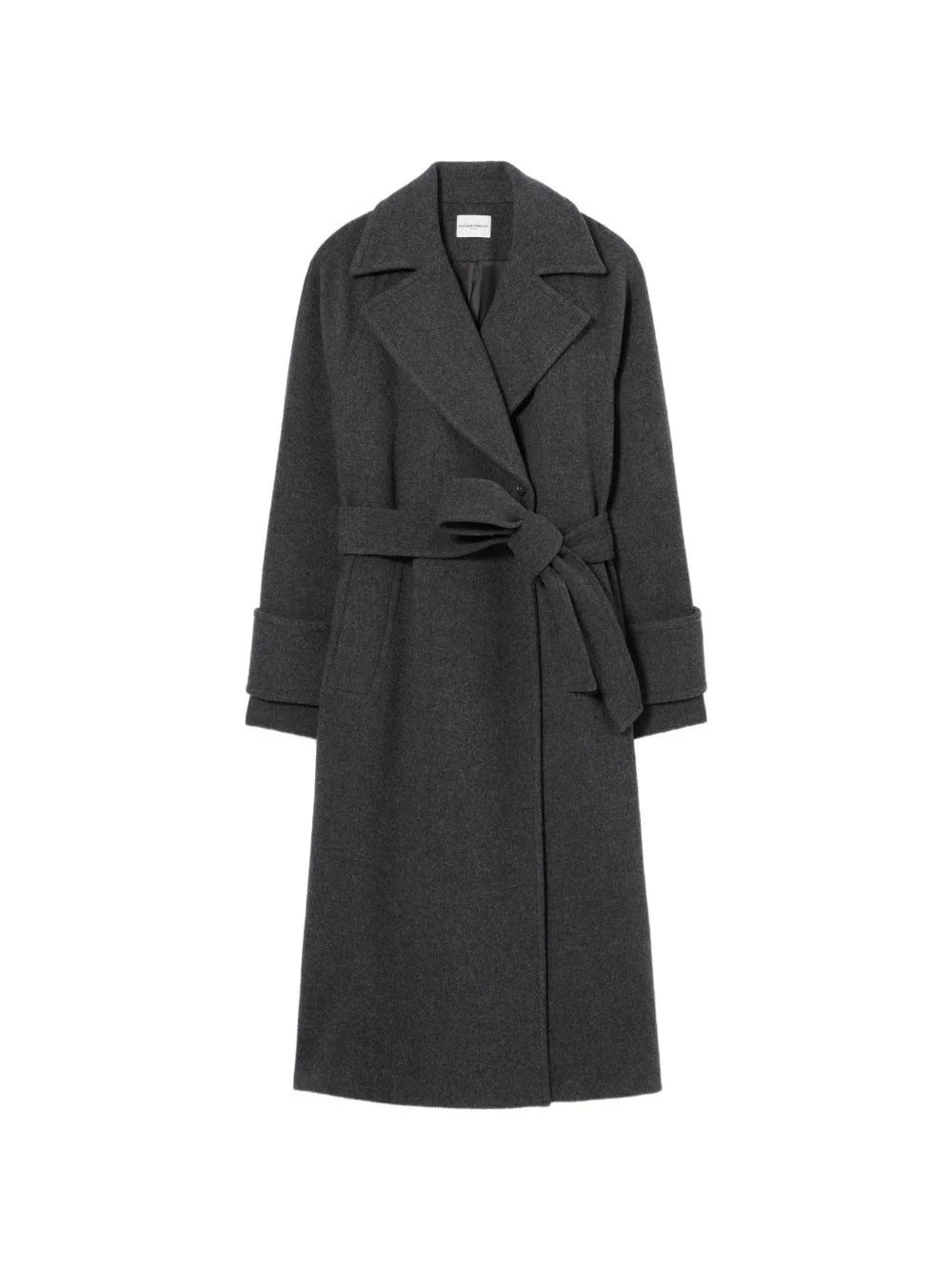 mid-length wool-blend coat - 1