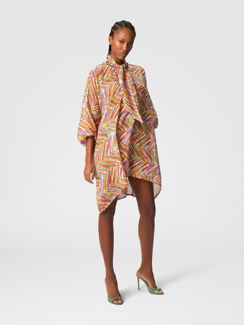 Missoni Asymmetrical blouse in printed cotton and silk blend outlook