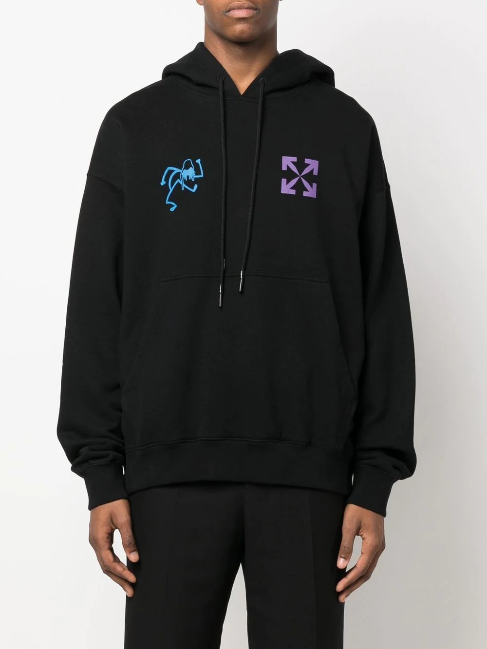 logo-print hoodie - 3