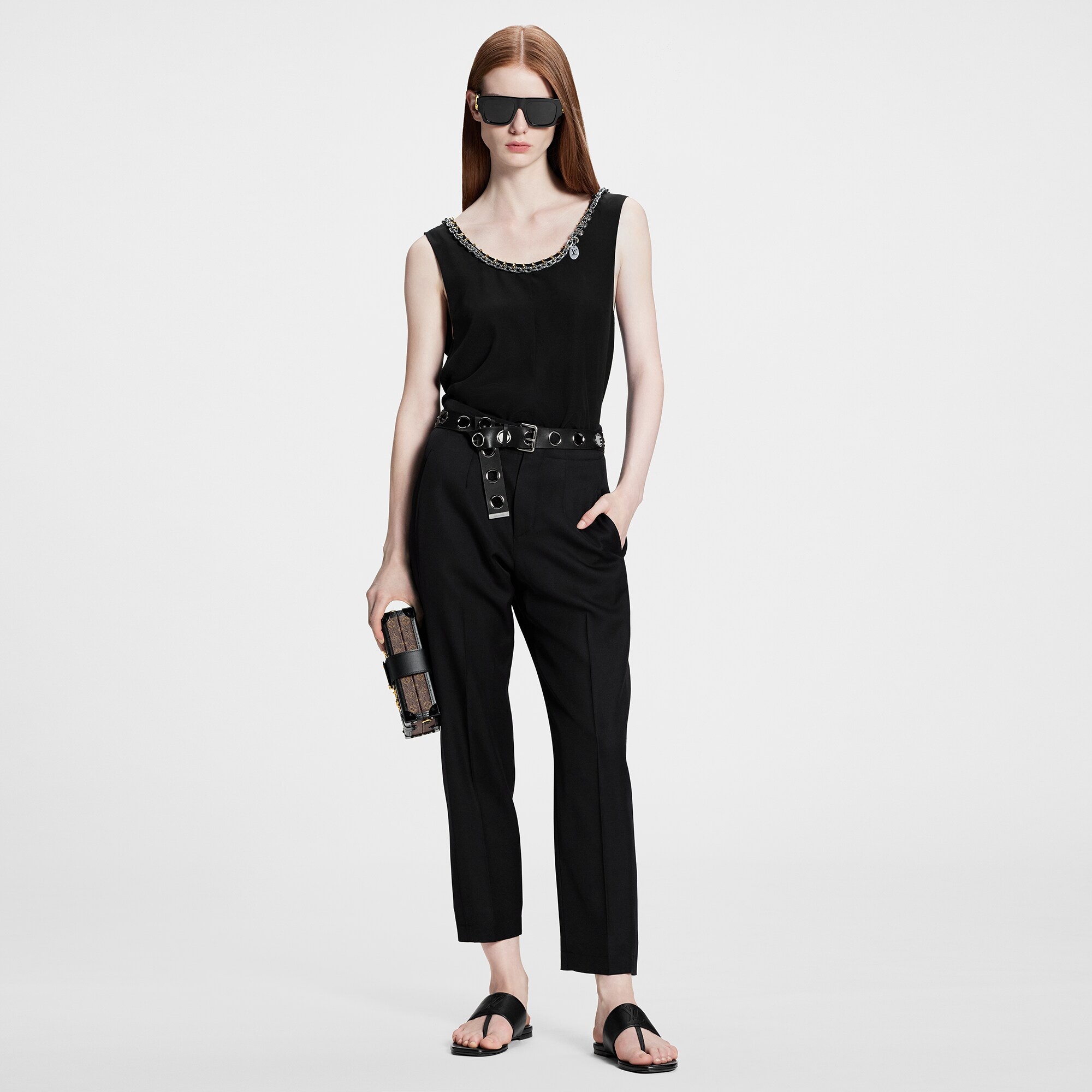 Monogram Adjuster Carrot Pants - 4