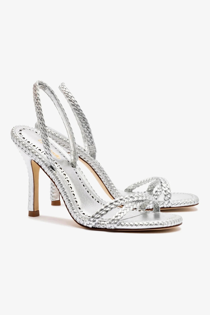 Annie Sandal In Silver Metallic Leather 3