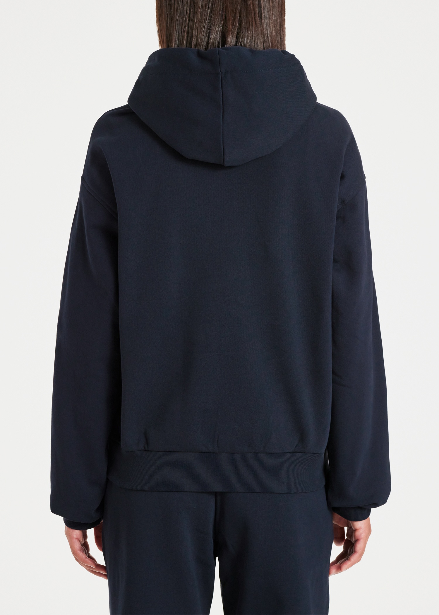 Navy Cotton Zebra Logo Hoodie - 5