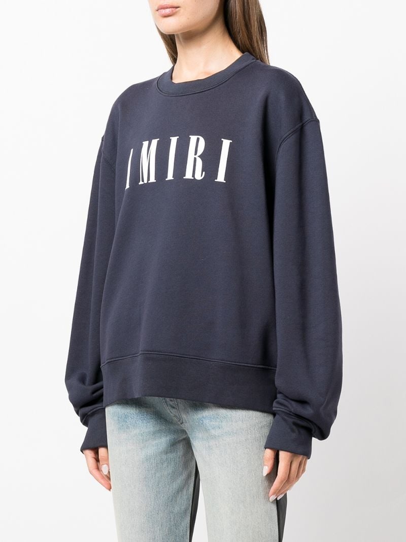 logo print crew neck sweatshirt - 3
