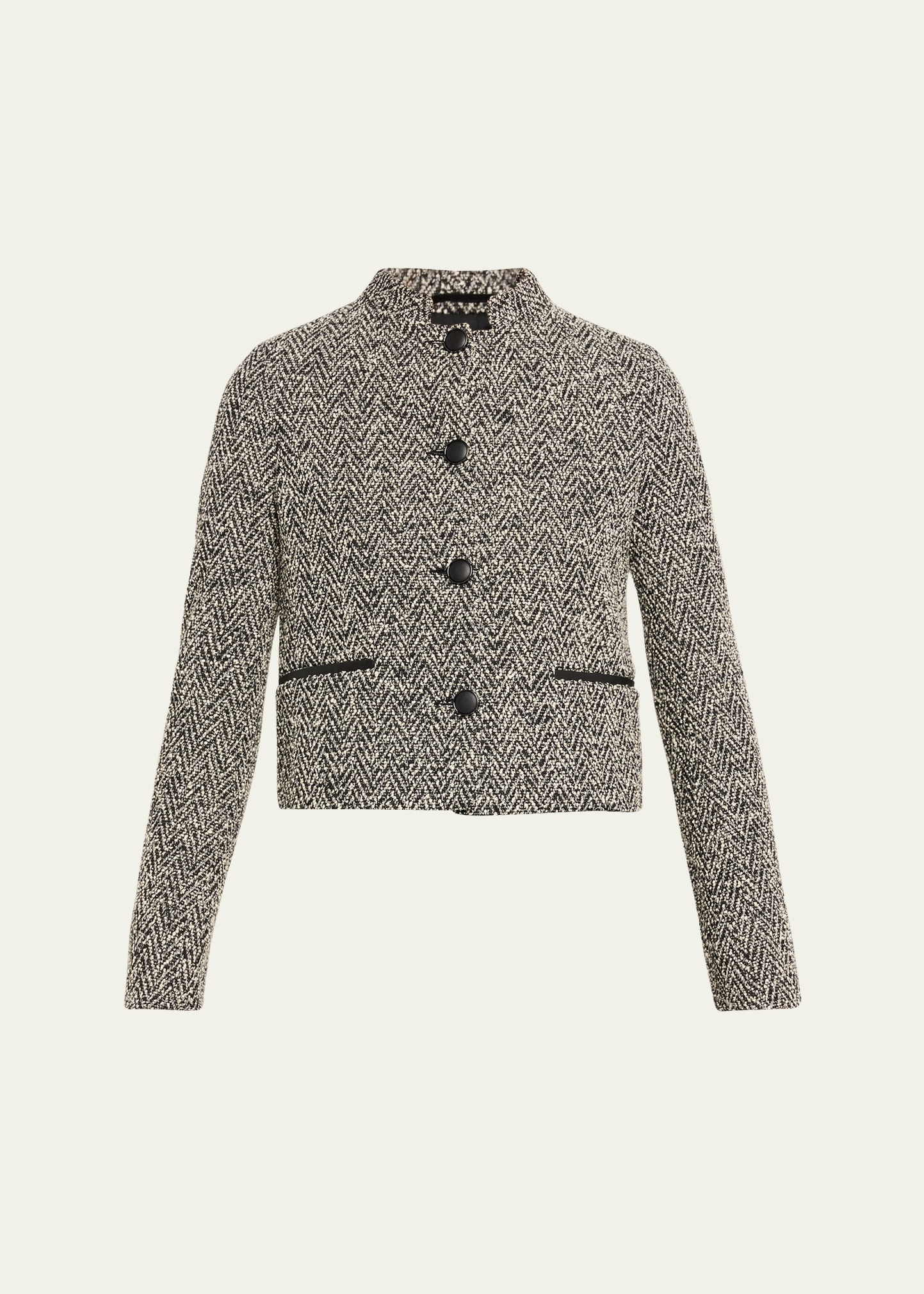 Boucle Jersey Single-Breasted Jacket - 1